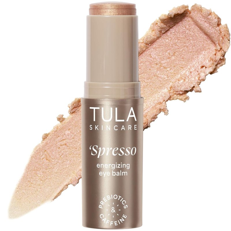 TULA Spresso Energizing Eye Balm - Hydrating Caffeine Treatment for Dark Circles | 0.35 oz Portable Size