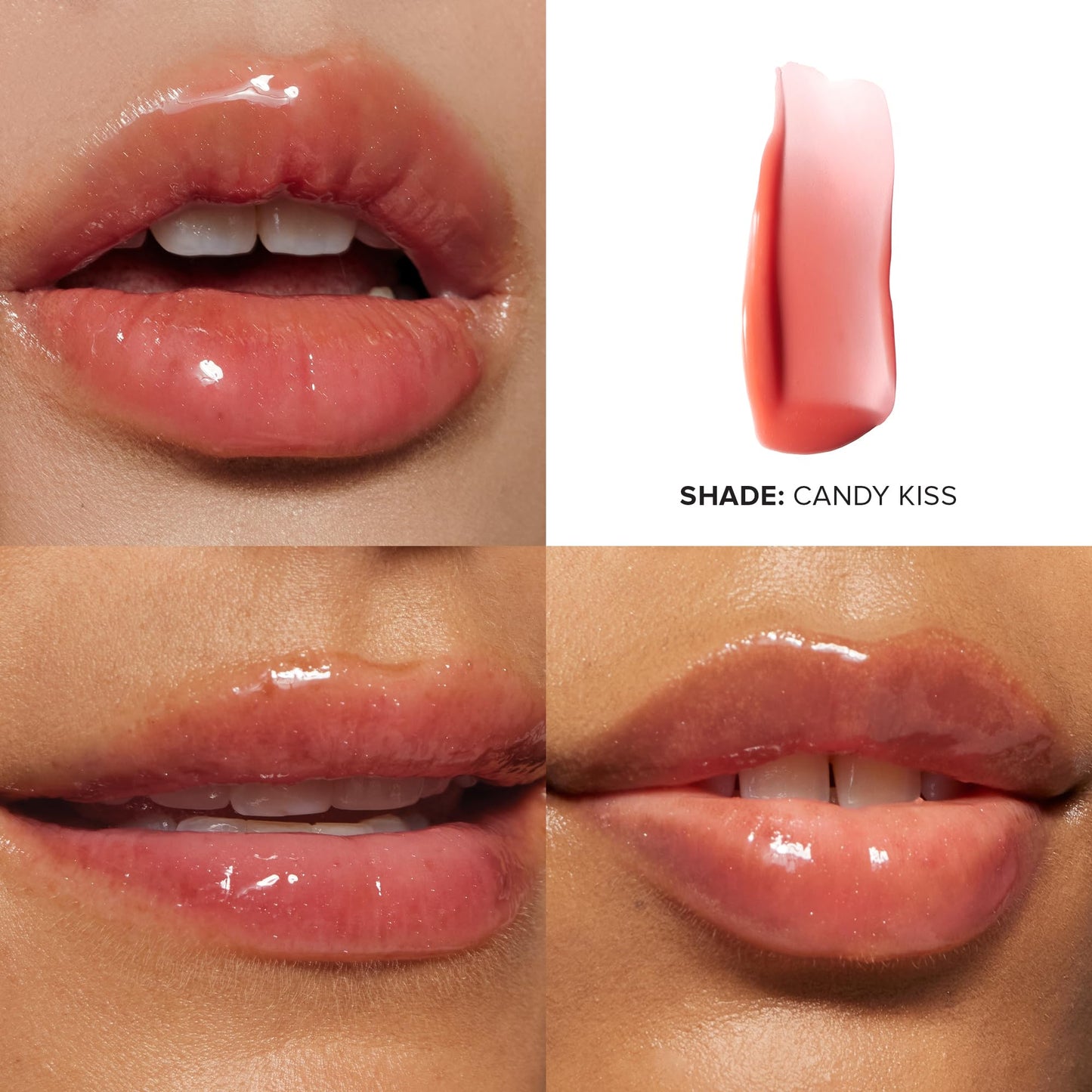 Nudestix Hydrating Peptide Lip Butter – Glossy Lip Balm with Avocado, Shea Butter & 2% Peptides for Hydration & Plumping | Clean, Vegan & Cruelty-Free - Candy Kiss