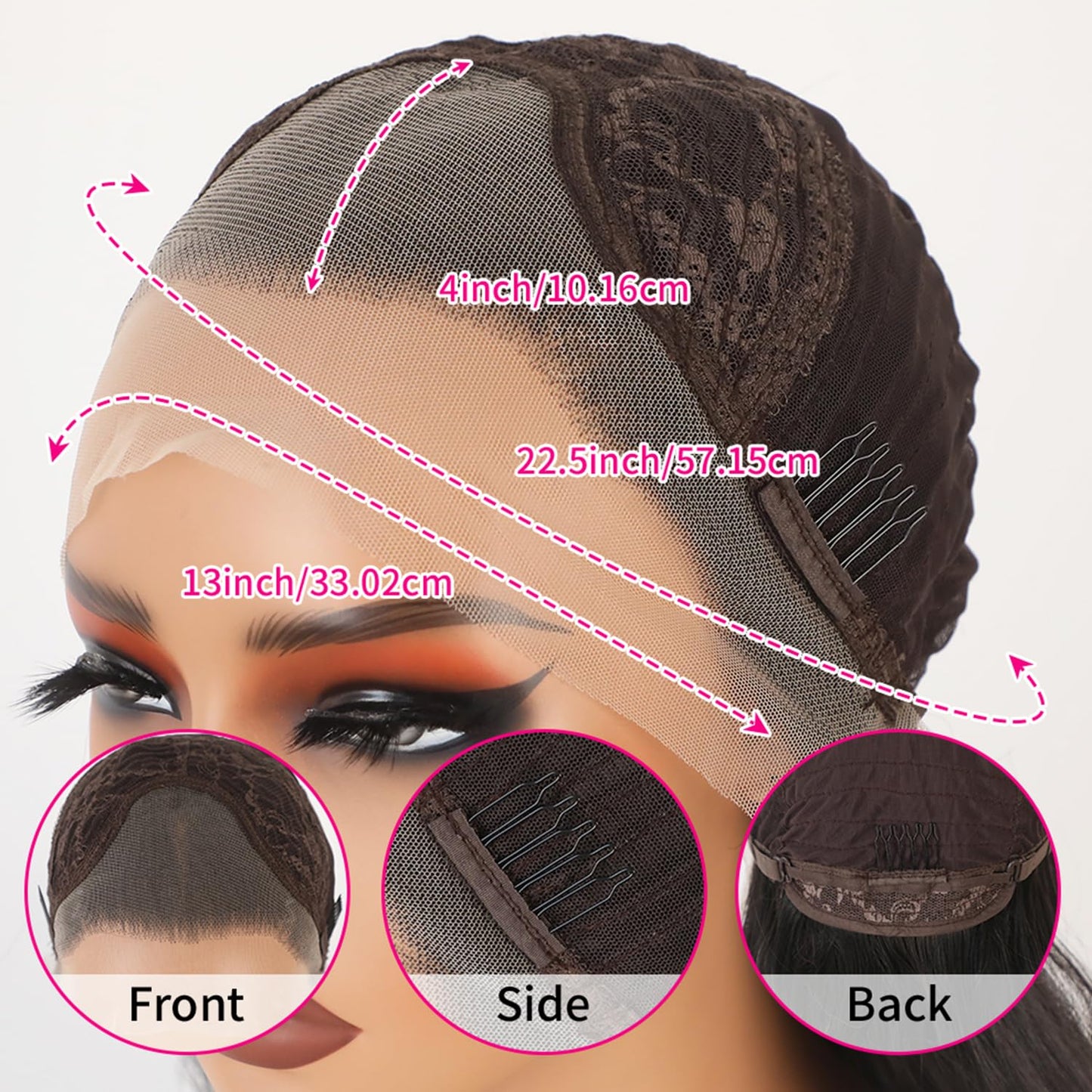 Missyvan Synthetic Lace Front Wig - Glueless Long Wavy Curly Black Hair | 30-Inch Natural Deep Wave