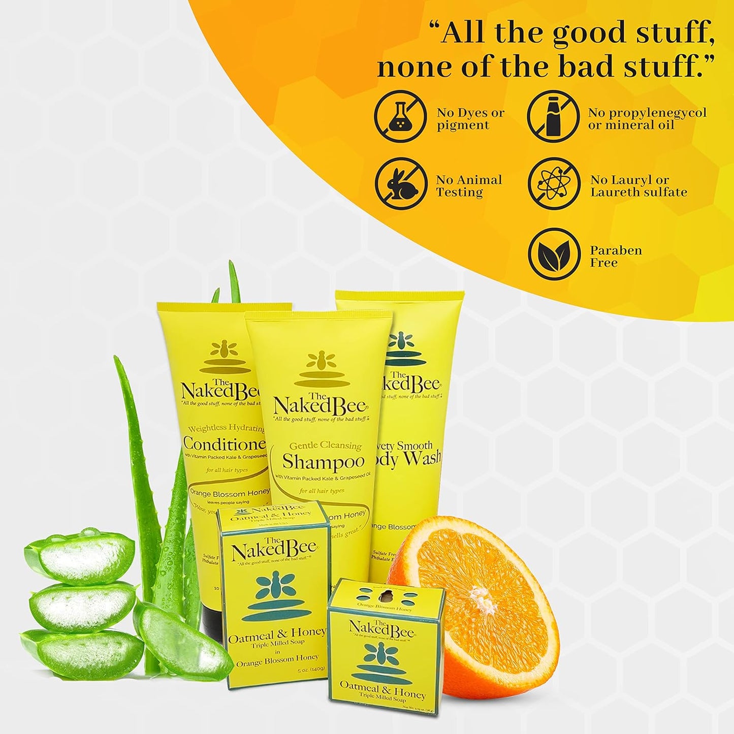 Naked Bee Orange Blossom Honey Hand Repair Cream Lotion - Ceramide 3 | 2 Pack