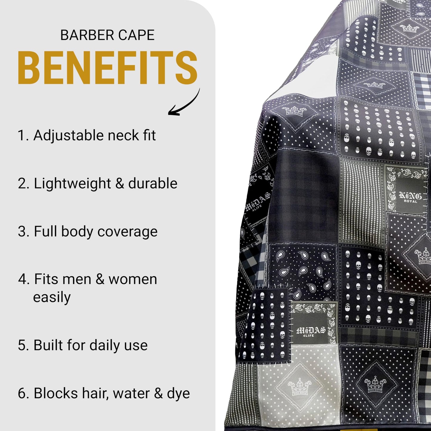 Pink Barber Cape Bandana Salon Cape Professional Hair Cutting Cape Large Size Water Hair Proof Snap Buttons