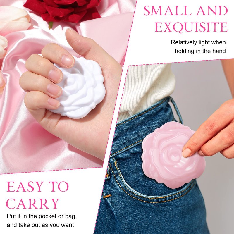 Geelin 30 Pcs Pink Rose Compact Mirrors Bulk Bridal Wedding Shower Party Favors Flower Foldable Makeup Mirror Handheld Pocket for Mothers Day Women Wedding Bridesmaid Guest Travel Tea Party Favor Gift