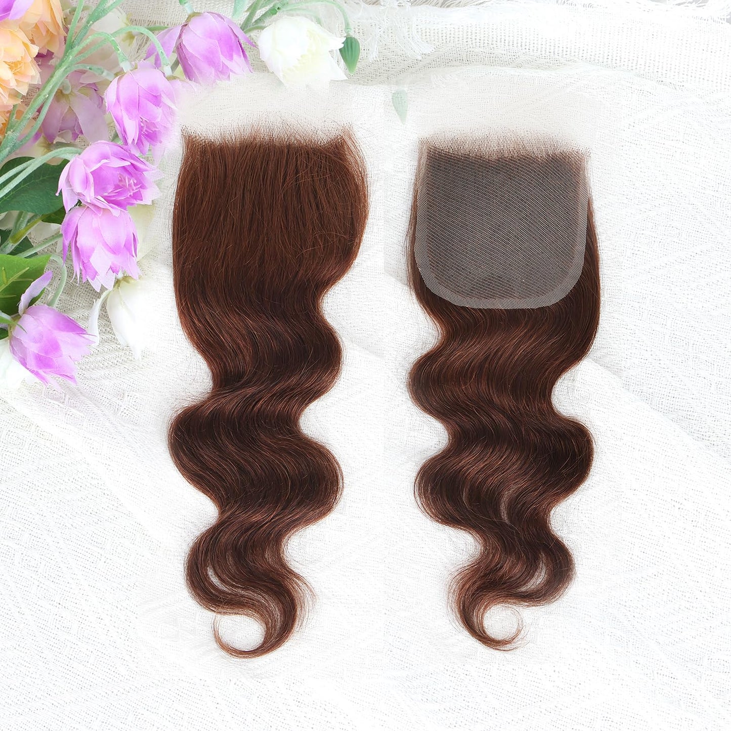 Body Wave Closure - 4x4 Brazilian Human Hair HD Lace in Chocolate Brown | 12 Inch Free Part