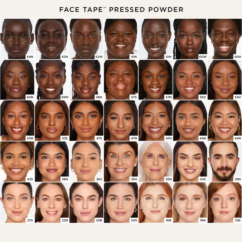 tarte face tape pressed powder – Medium-Coverage Waterproof Powder, Hyaluronic Acid & Peptides to Smooth & Set Makeup, Lightweight, Vegan & Cruelty-Free, full size, 27S light medium sand