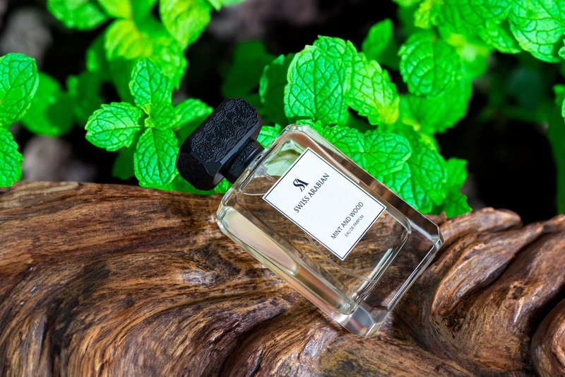 Swiss Arabian Mint and Wood for Men - Sophisticated Modern Man's Fragrance - Spicy, Woody Fragrance with Lemon, Cardamom, and Tonka Bean - 3.4 oz