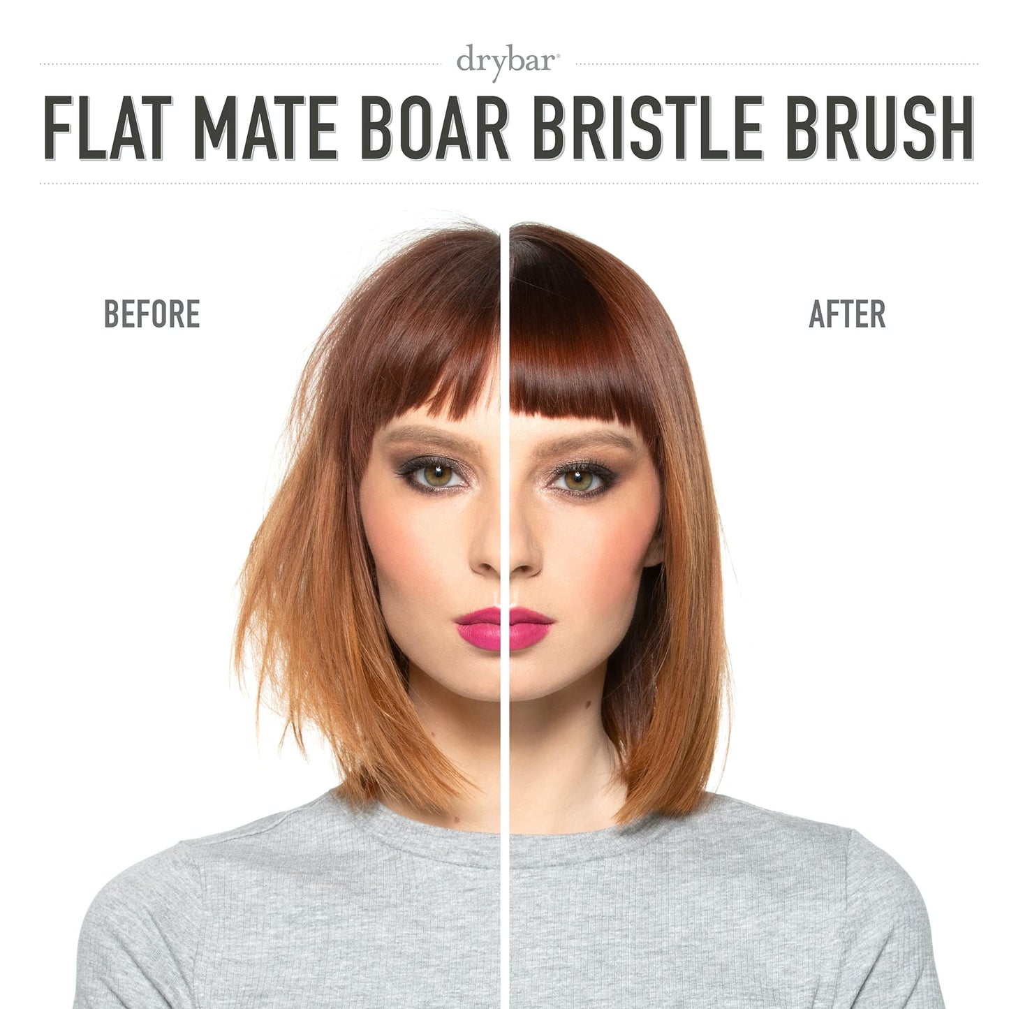 Drybar Flat Mate Boar Bristle Brush, Dark Grey
