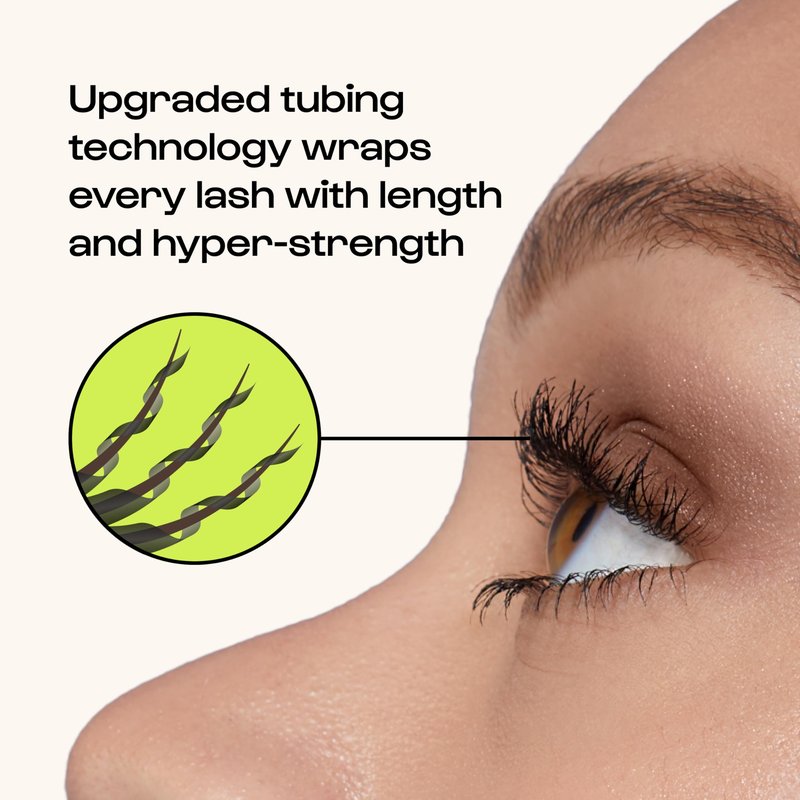 Alleyoop Tubing Mascara Black – Lengthening Mascara Tubing Formula, Smudge Proof for Sensitive Eyes, Clean Vegan Lash Definition, Biotin Peptide Infused, Full 8 mL