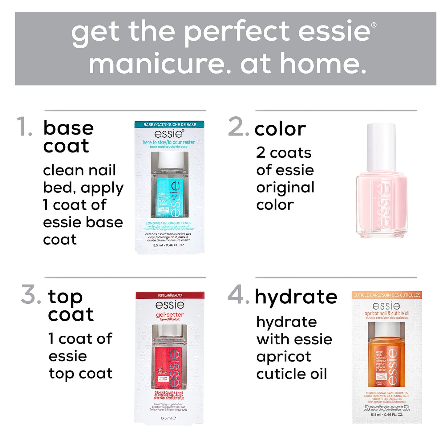 essie Nail Care, Matte About You Top Coat, Vegan, Mattifying Nail Polish, 0.46 fl oz
