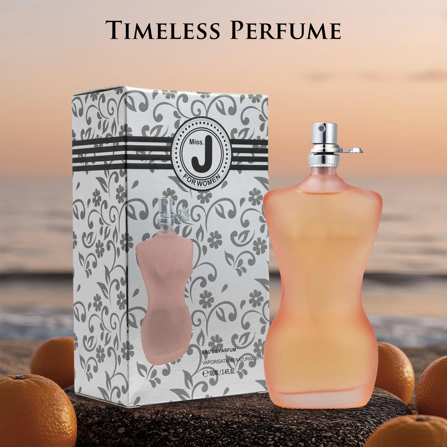 Miss J for Women - Floral and Warmth Fragrance - Top Notes of Rose, Star Anise, Orange, Pear, Bergamot, Iris, Orchid & Plum - Base Scent of Vanilla & Cinnamon - Elegant 100ml Bottle, Parfume for Women