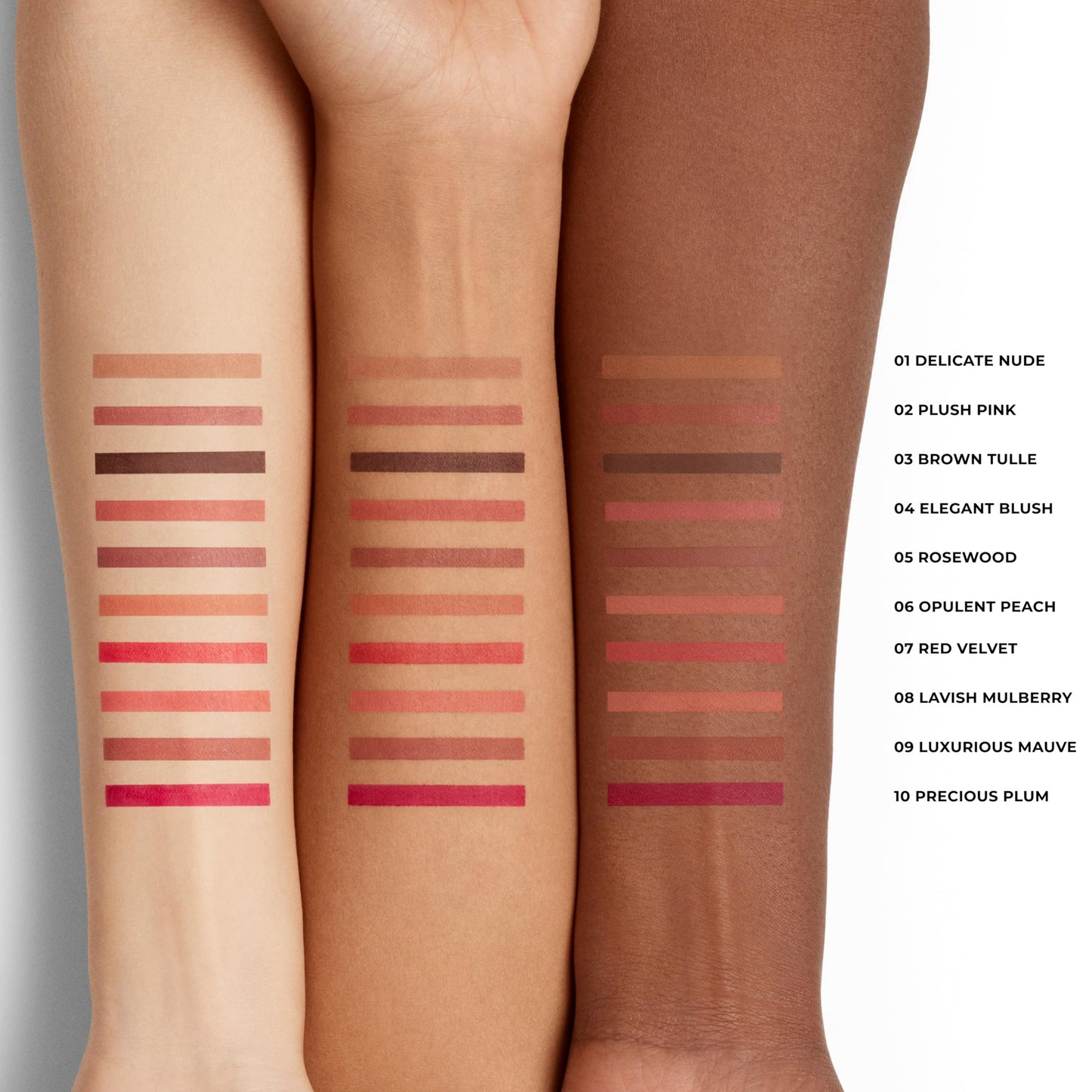 Laura Mercier Caviar Perfecting Lip Liner Pencil, 16HR Longwear, Comfortable Non-Dragging Application, Feather and Water-Proof, Infused with French Hyaluronic Acid and Vitamin E, 04 Elegant Blush