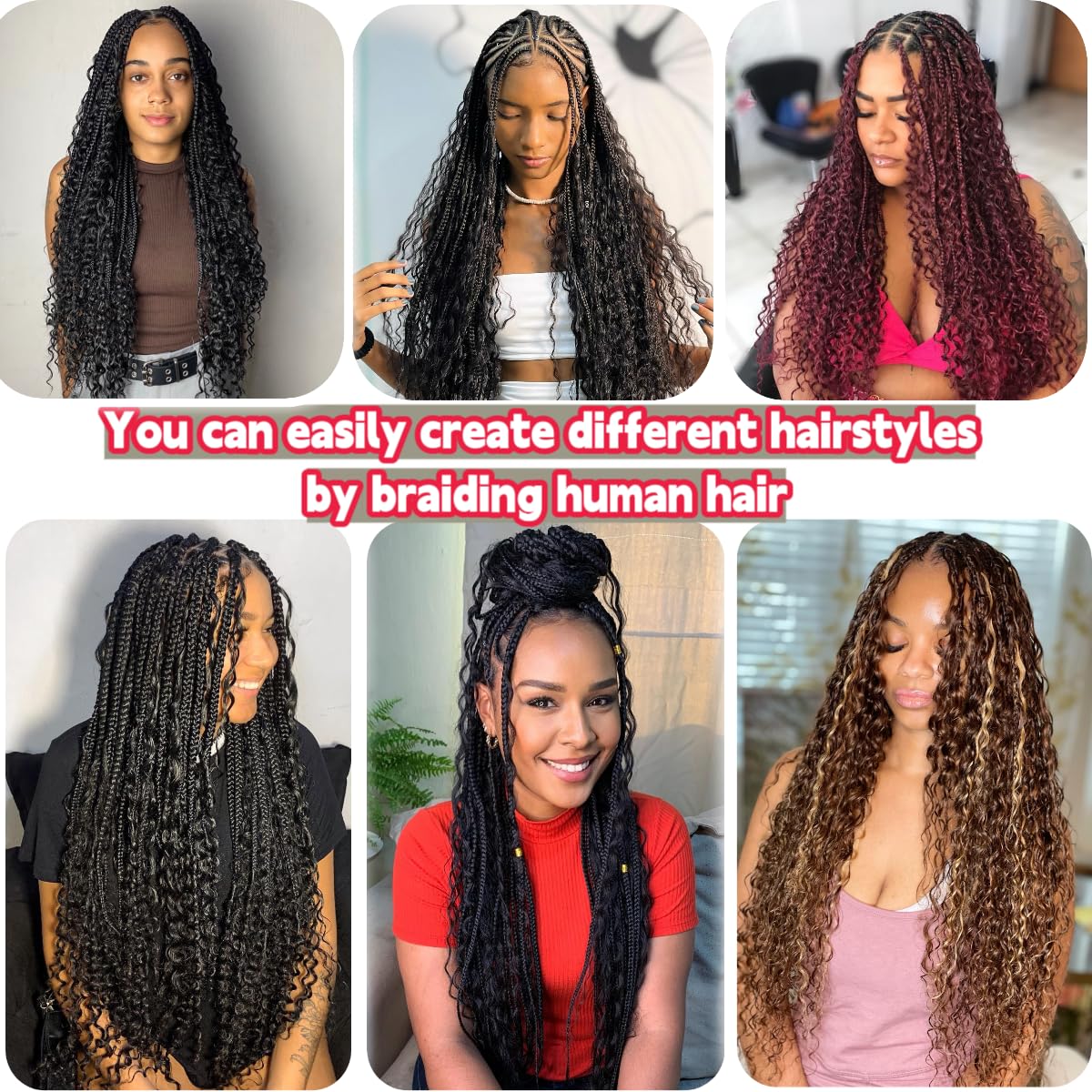 99J Human Braiding Hair Water Wave Bulk Human Hair for Braiding Bohemian Knotless 2 Bundles 100g 16inch No Weft 10A Brazilian Virgin Human Hair Extensions Curly Bulk Human Hair for Boho Braids