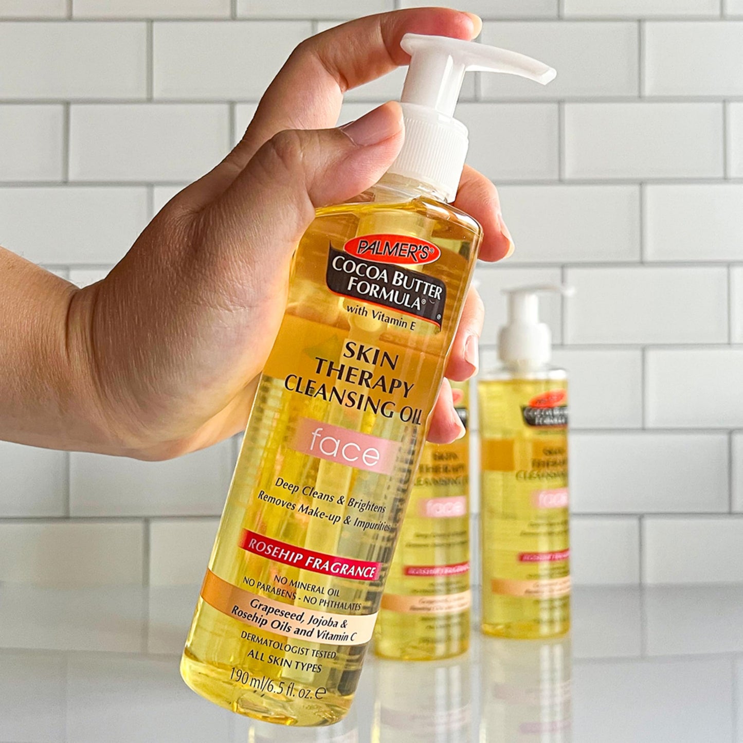 Palmer's Cocoa Butter Formula Skin Therapy Cleansing Oil for Face, Rosehip Fragrance, 6.5 Ounces (Pack of 6)