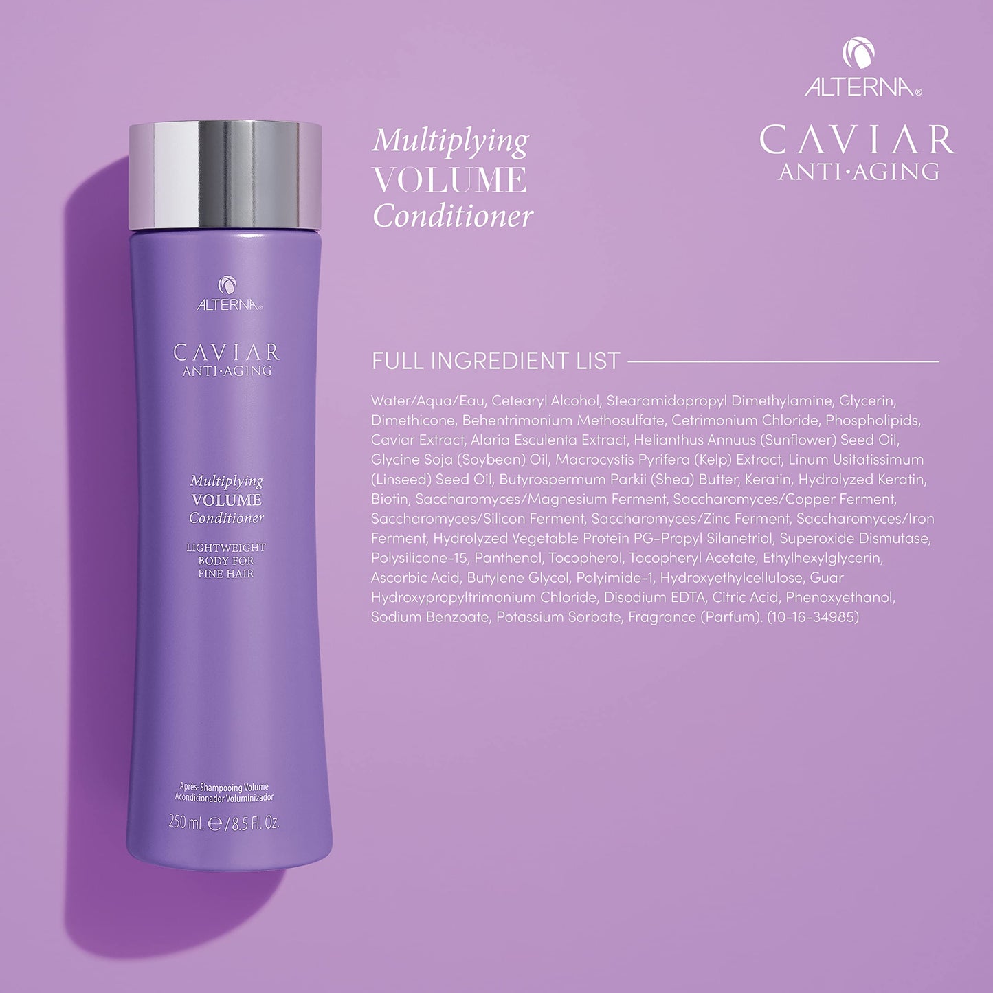 Alterna Haircare CAVIAR Anti-Aging Multiplying Volume Conditioner 8.5Fl Oz | For Fine, Limp or Thin Hair | Create Instant Volume and Thickness | Sulfate Free