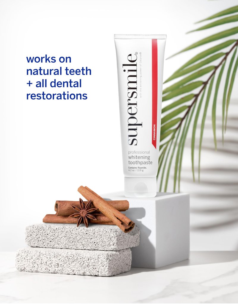 Supersmile Whitening Toothpaste with Fluoride - Clinically Proven to Whiten Teeth Up to 6 Shades, Strengthen Enamel - No Sensitivity, Icy Mint, 4.2 oz