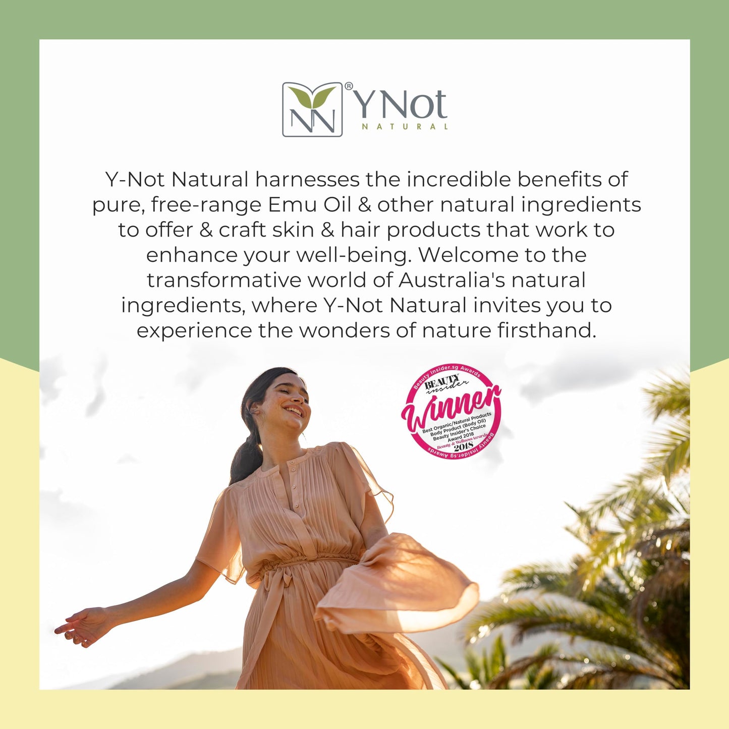 Y Not Natural Pure Emu Oil - Organic Moisture for Face, Body, Hair, Scalp & Nails - Rich in Omega 3-6-9, Vitamins & Essential Minerals - Australian Emu Oil (200ml) 6.76 fl oz - Lemon Lime