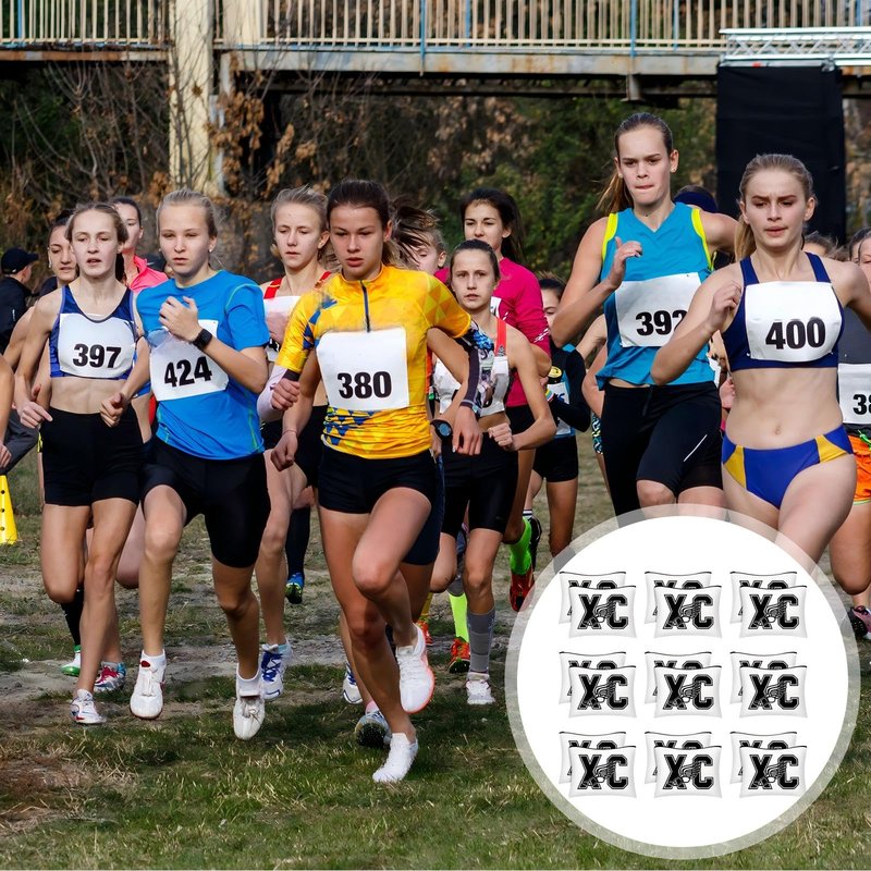 Kacctyen 18 PCS Cross Country Makeup Bag Cross Country Running Lover Gift Track Running XC Zipper Cosmetic Bag for Women(Cross Country)