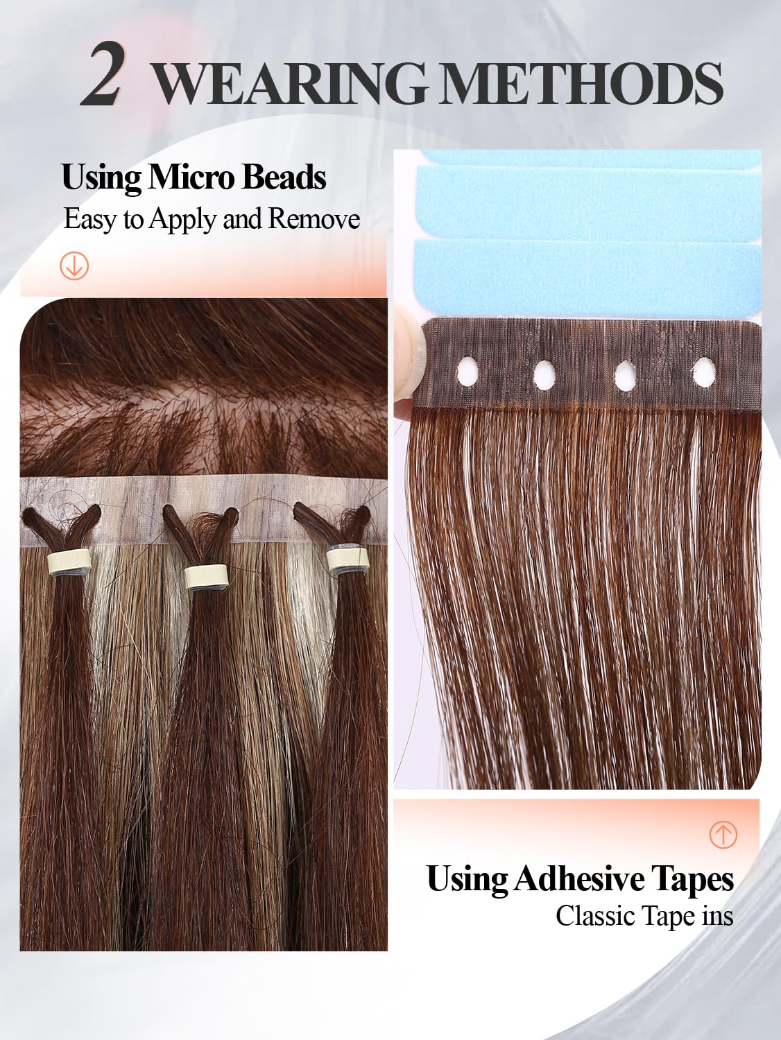 Remy Human Hair Extensions - Micro Bead OVO Weft | Highlight Blonde 9A/P60, 14 Inch (30g, 4 Pcs)