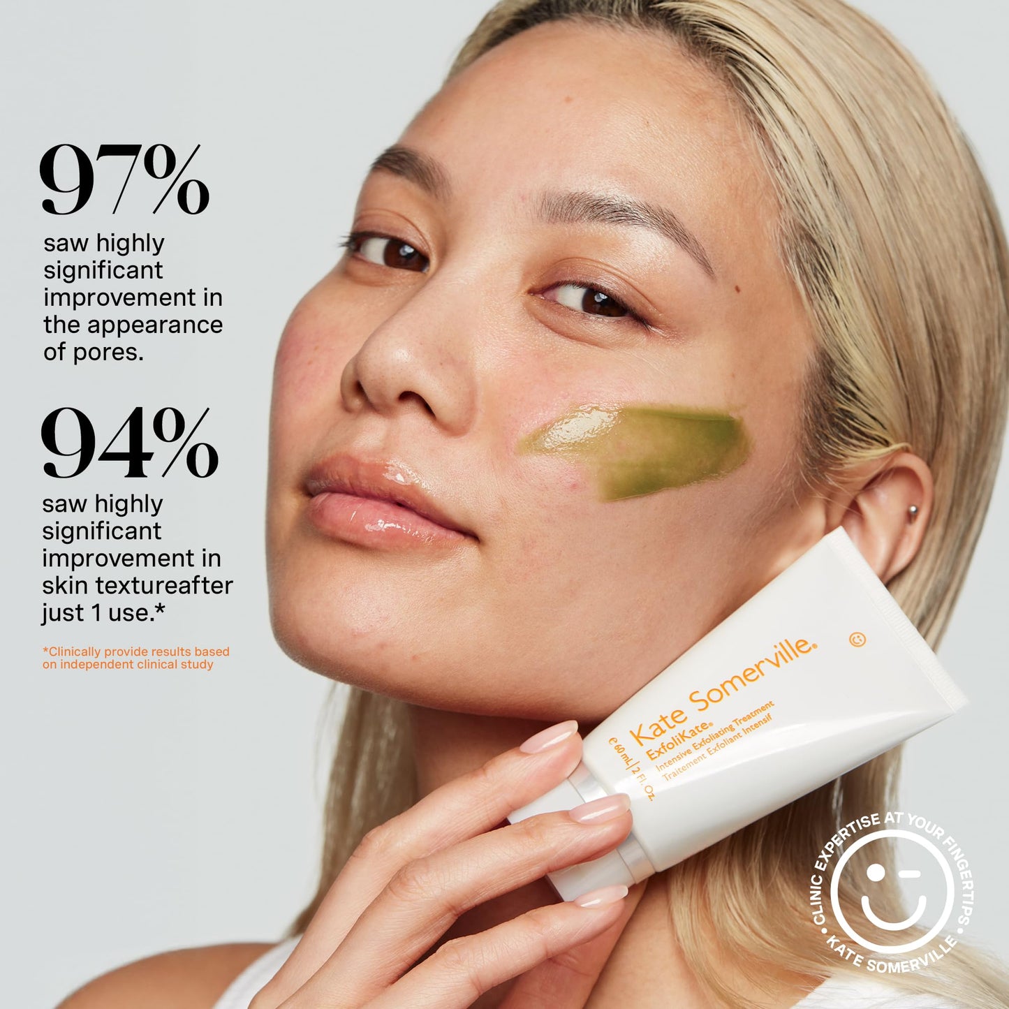 Kate Somerville ExfoliKate Intensive Exfoliating Treatment – Salicylic Acid and Lactic Acid Super Facial Scrub and Mask, Improves Texture and Pores, 0.5 Fl Oz