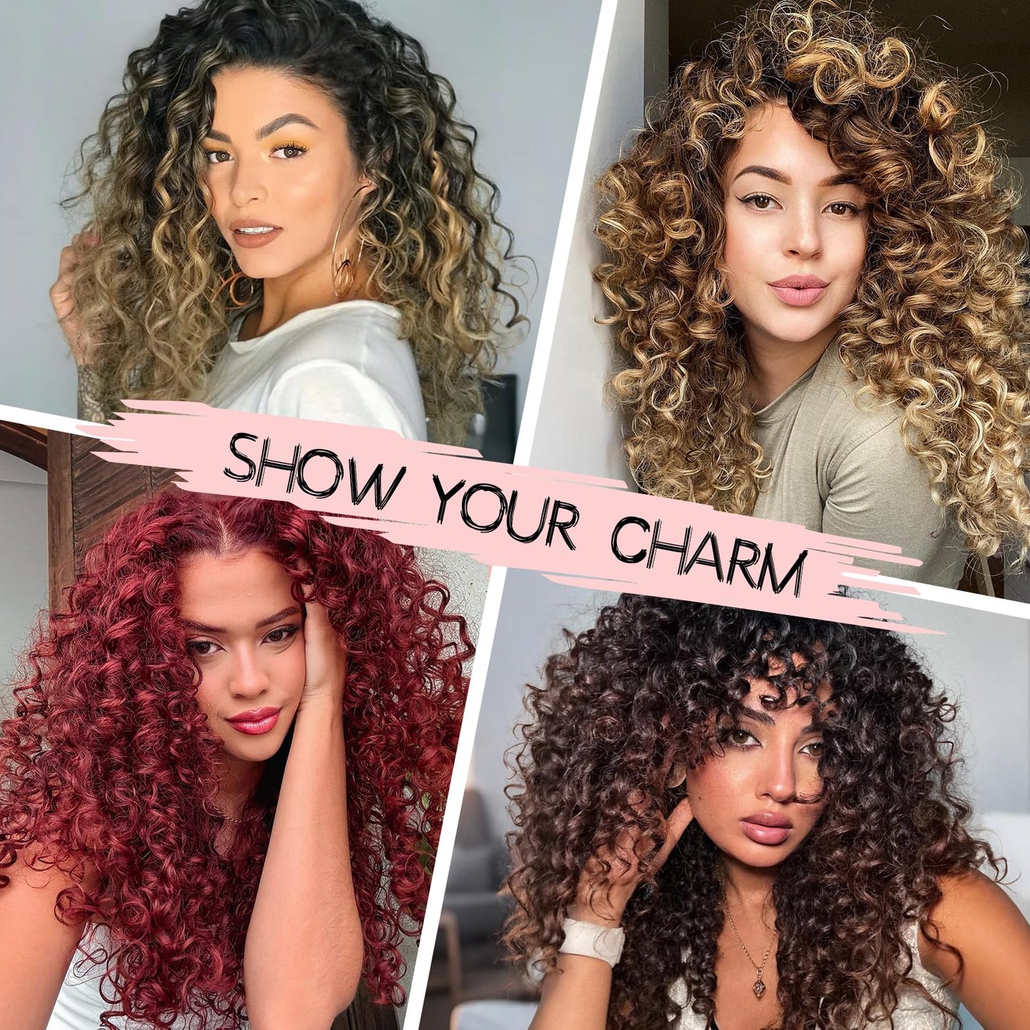 Aoisvk Pre looped GoGo Curl Crochet Hair 12 Inch 8pcs Curly Crochet Hair for Women Pre twisted Boho Box Braids with Curly Ends Water Wave Synthetic Hair Extensions Ombre Dark Brown to Brown 1B/4/30