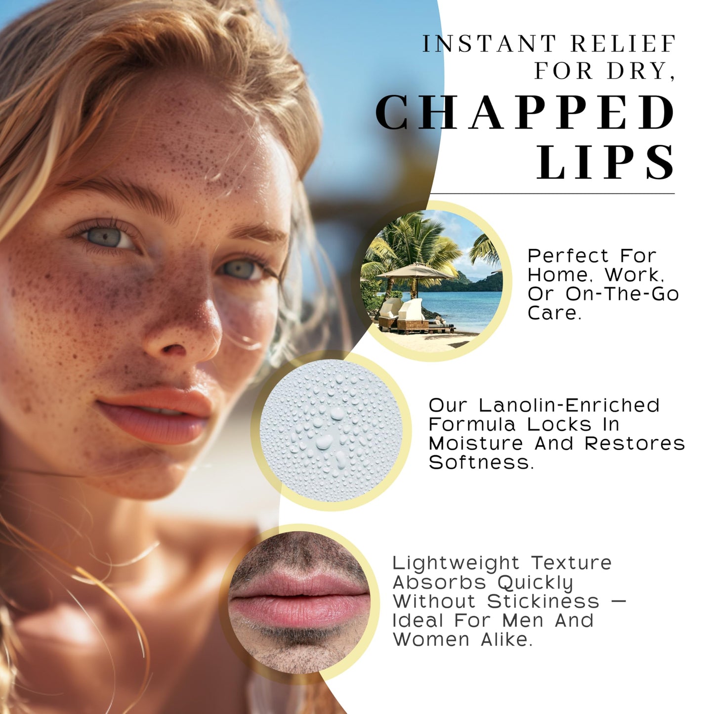 Vanman’s - Handmade Peppermint Beeswax Lip Balm (3 Pack) - Peppermint Balm with Rosemary, Almond and Coconut Oil - Bee Balm with Vitamin E - Ideal for Dry Lips