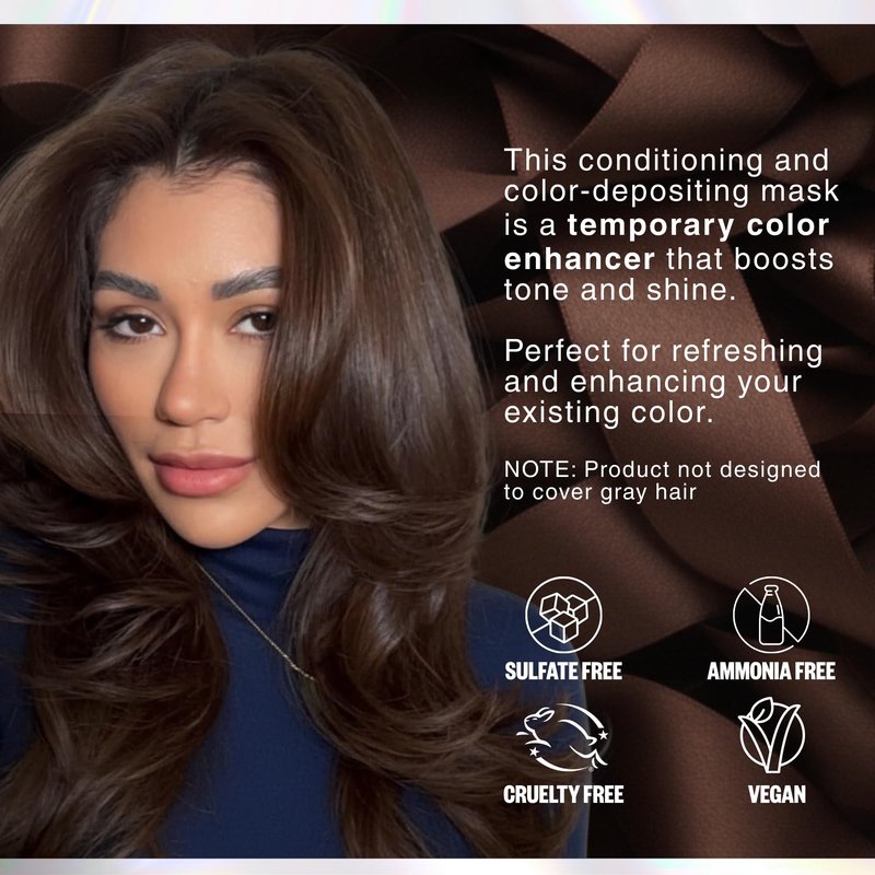 IGK Brown Bella | Chocolate Brown Hair Gloss + Color Depositing Mask | Boost Shine, Enhance Brunette Tones, Refresh Color | Semi Permanent Conditioning Treatment | Vegan | 6 oz