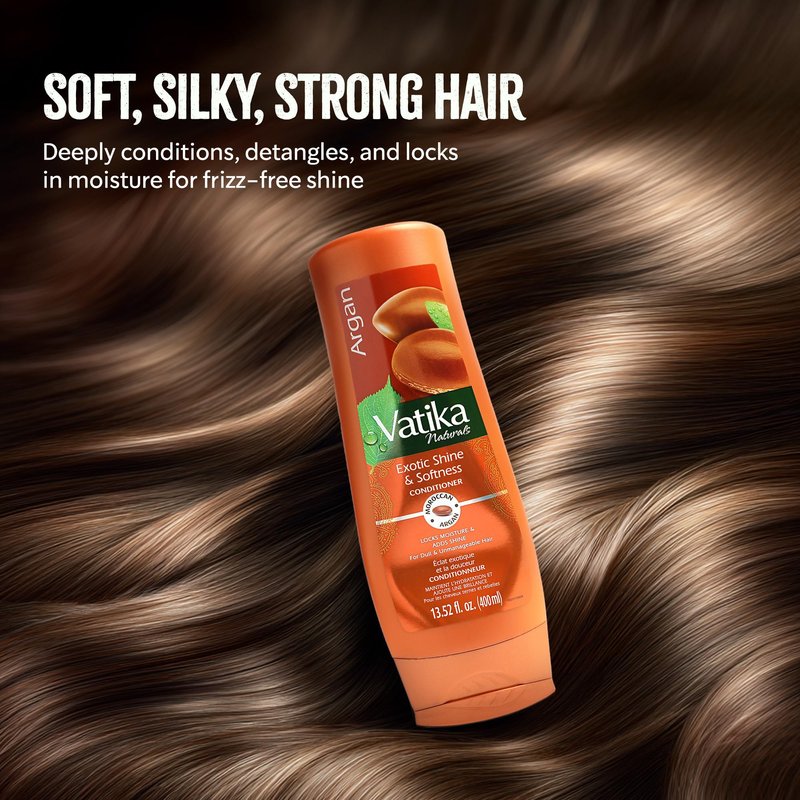 Vatika Naturals Argan Shampoo & Conditioner Combo – Deeply Nourishing Haircare Duo, Repairs Dry & Damaged Hair, Tames Frizz, Restores Shine & Softness, Suitable for All Hair Types