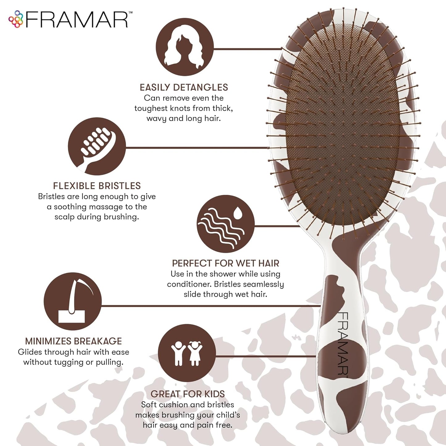 FRAMAR Hair Foils for Highlighting | Curly Hair Detangler Brush - Professional Quality