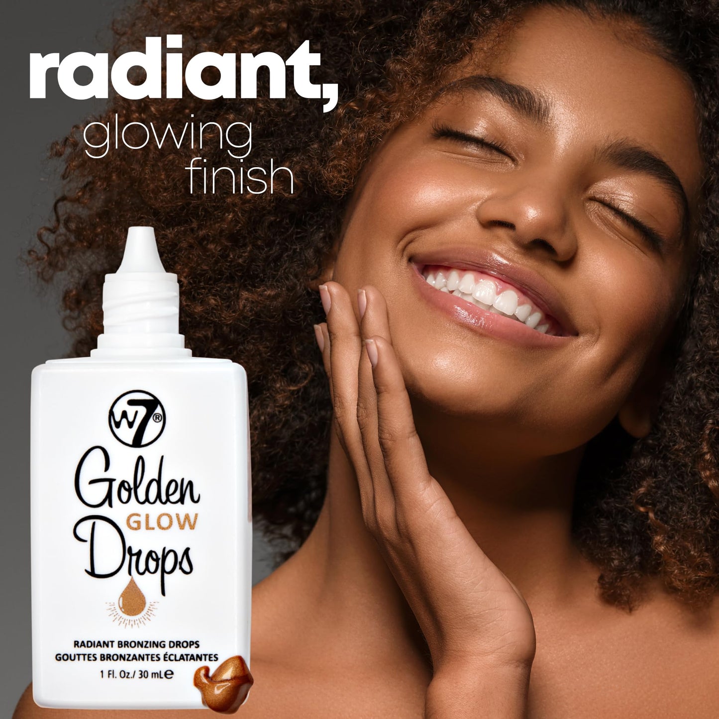 W7 Golden Glow Drops Essential Trio - 3Pcs - Liquid Bronzing Drops, Moisturizer & Body Brush