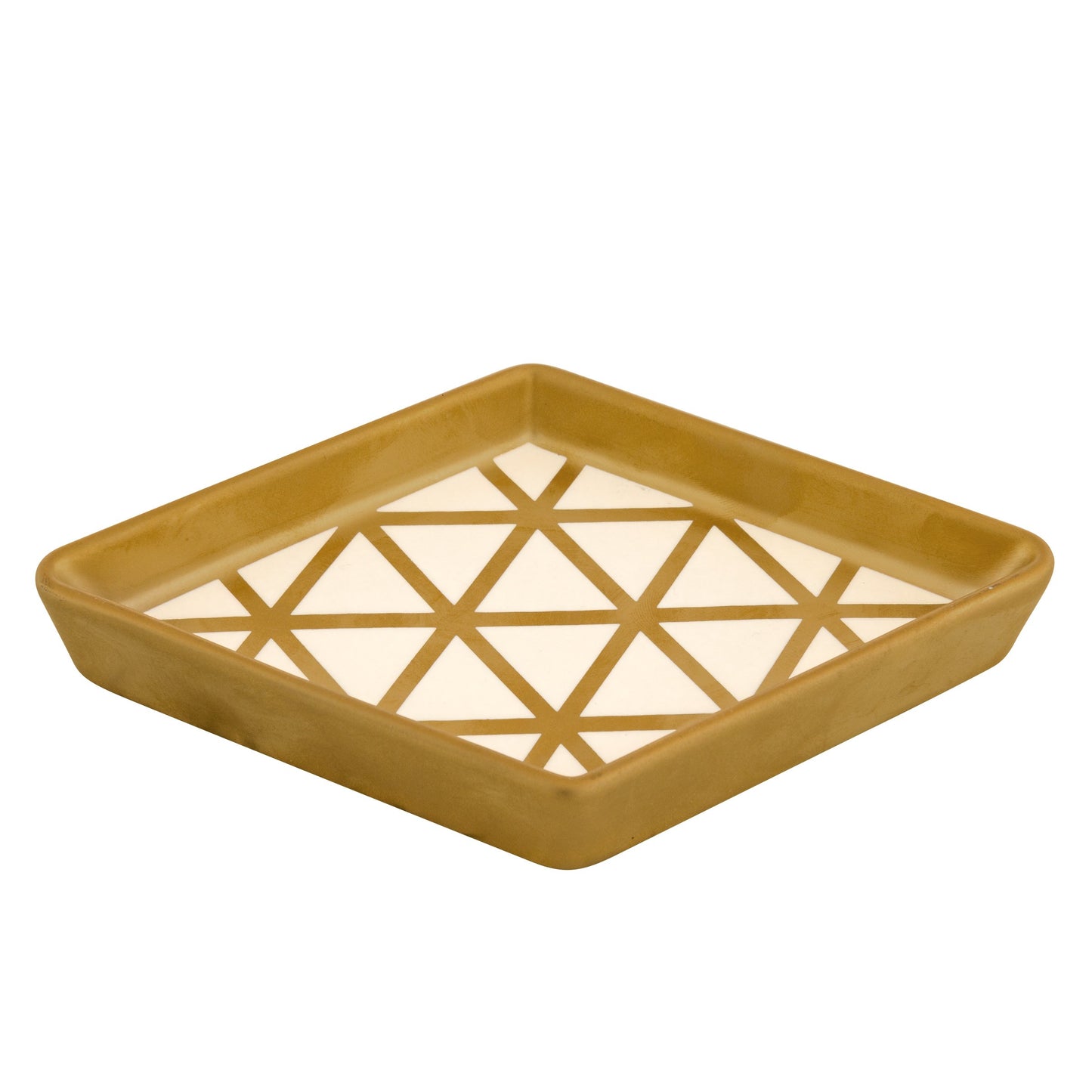 Karma Gifts KA321545 Gold Rush Diamond Trinket Tray, Turquoise