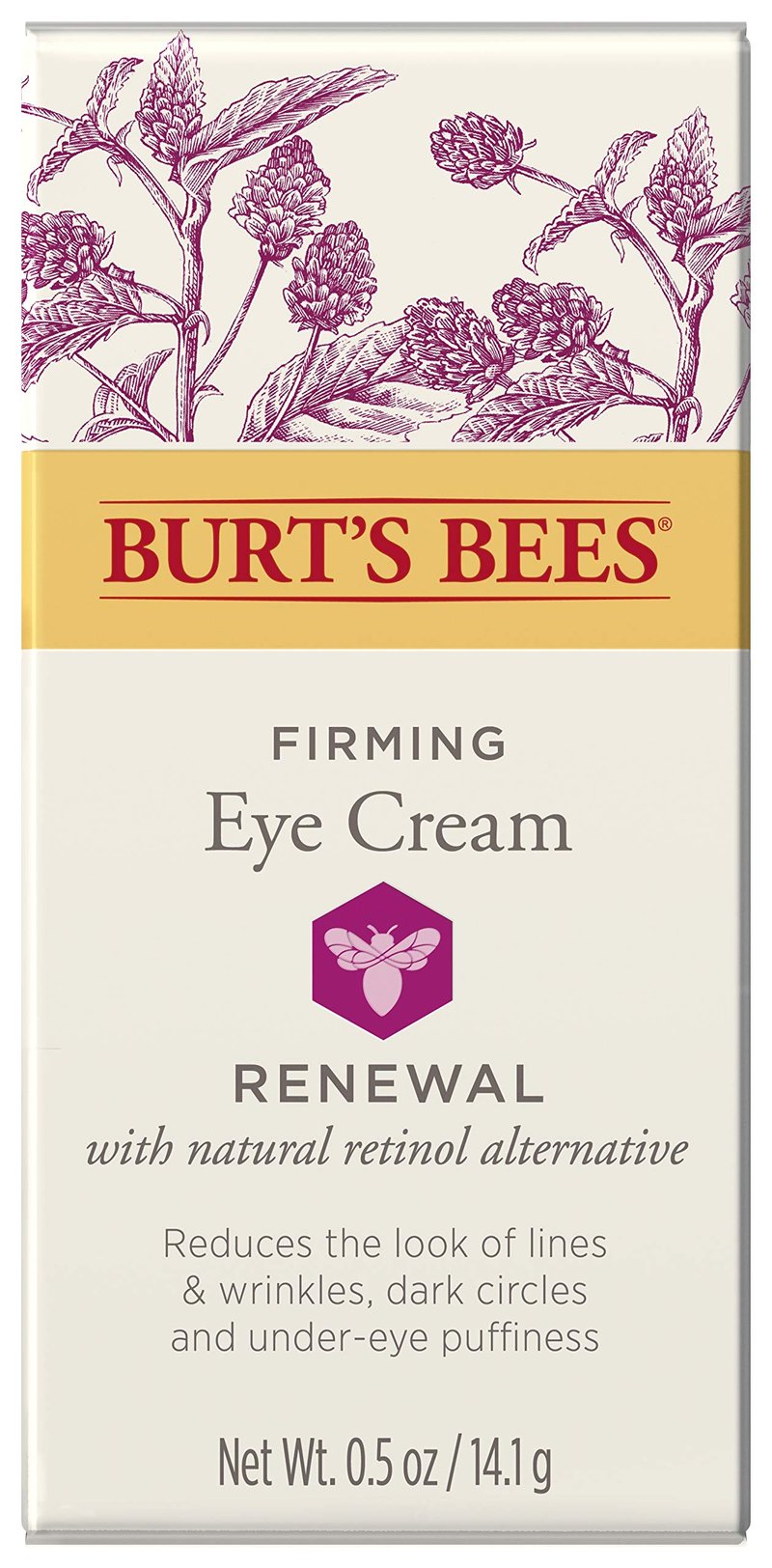 Burt's Bees Renewal Smoothing Eye Cream, Firming Eye Cream, Hibiscus 0.58 Ounce
