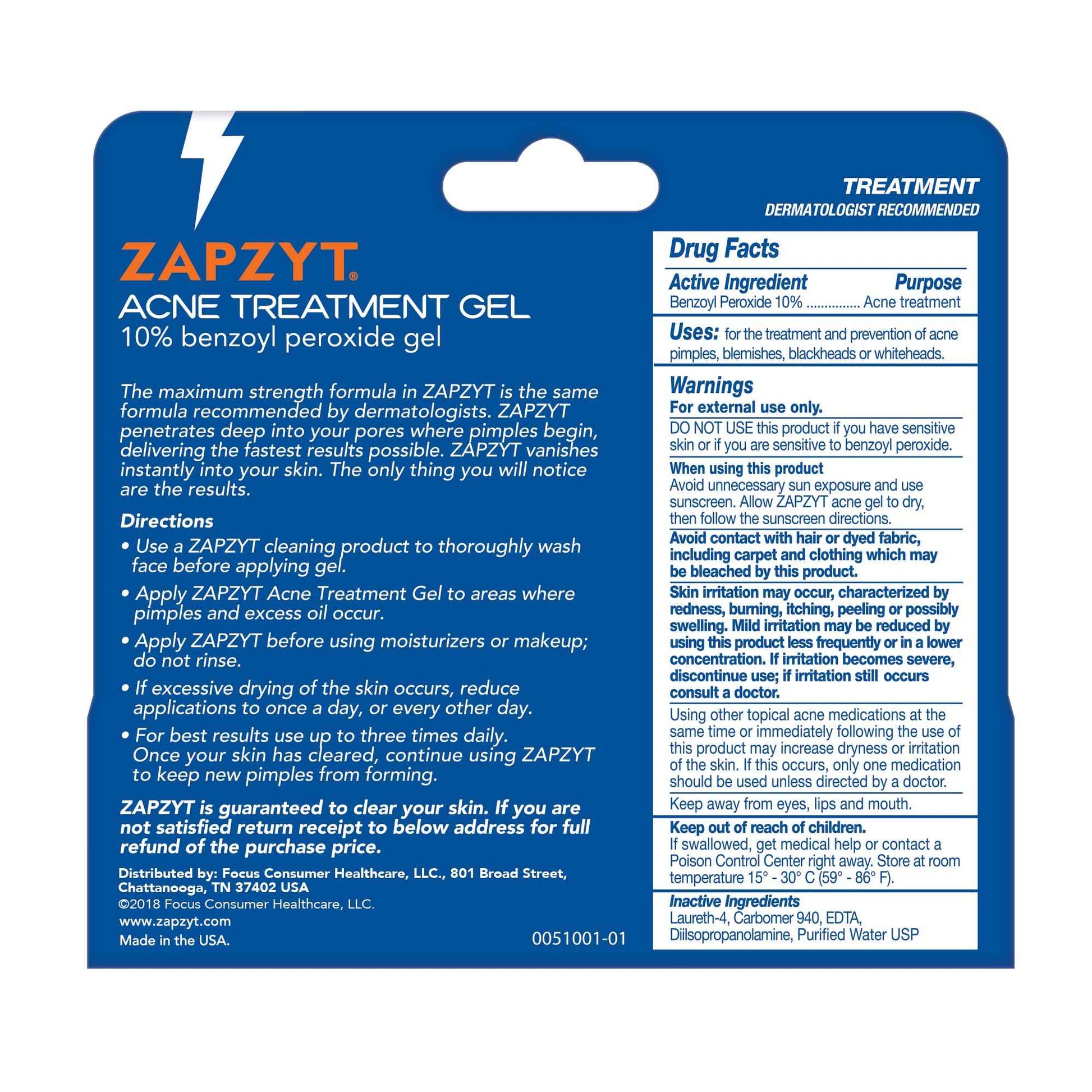 Zapzyt 2 Step Acne Treatment