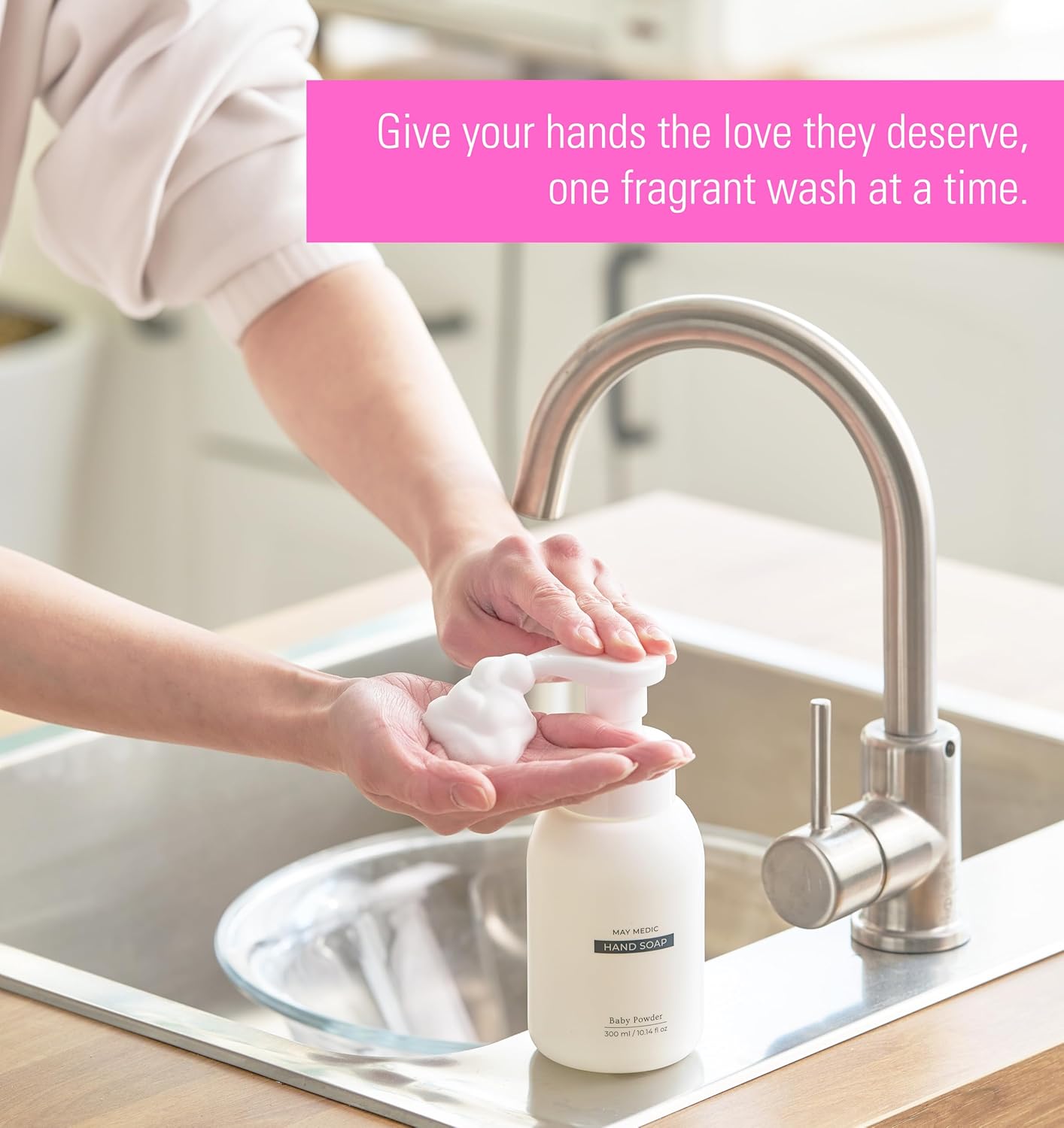 Double Scented Foaming Hand Soap - Moisturizing Vegan Wash with Fig & Pomegranate Extract | 10.14 fl oz