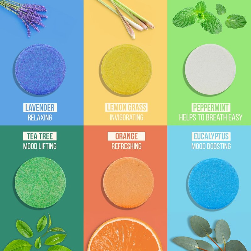 Anovina Aromatherapy Shower Steamers Gift Box | All-Natural Essential Oil Shower Tablets for Self-Care - Made in USA