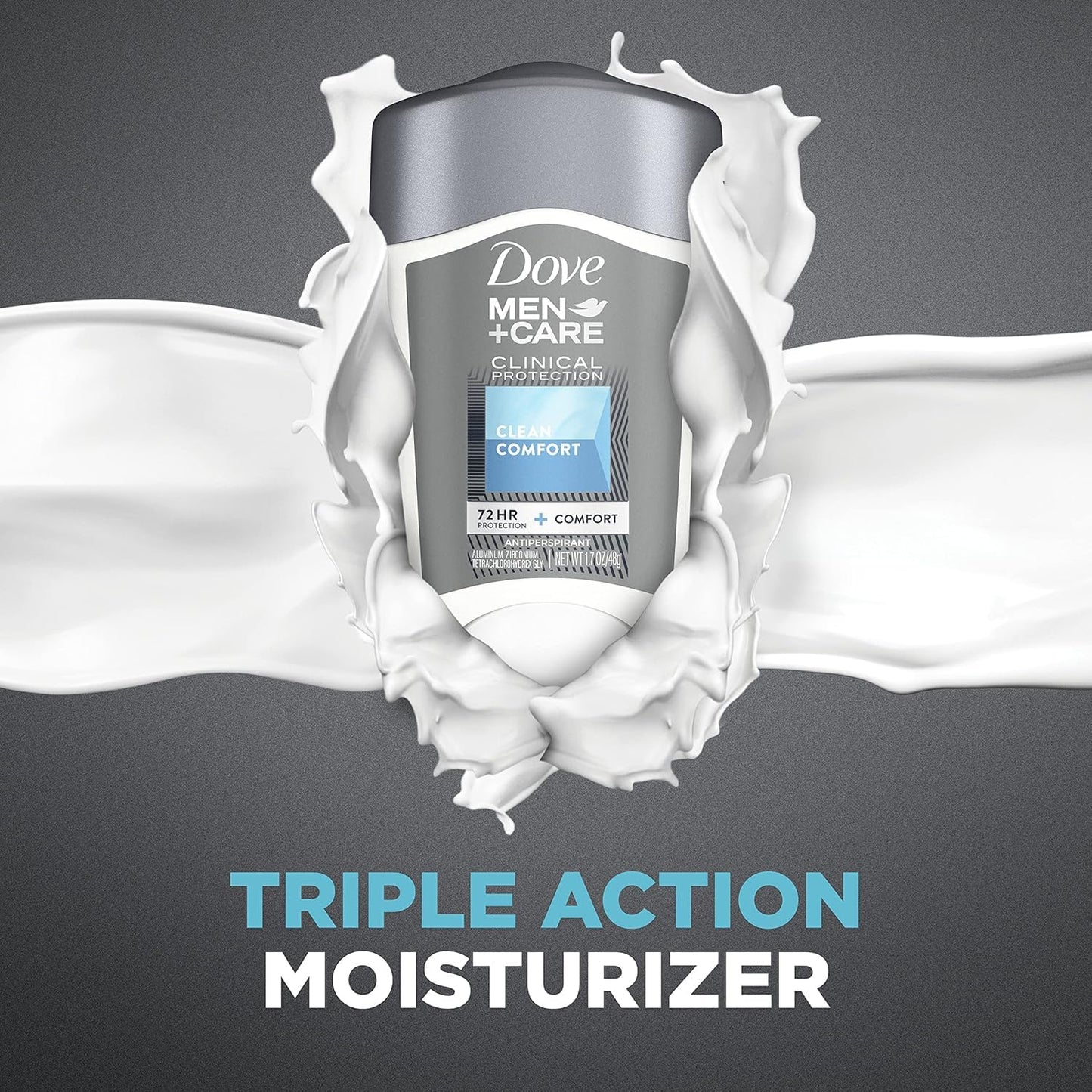 Dove Men + Care Clinical Protection Antiperspirant Deodorant Solid Clean Comfort 1.70 oz (Pack of 5)