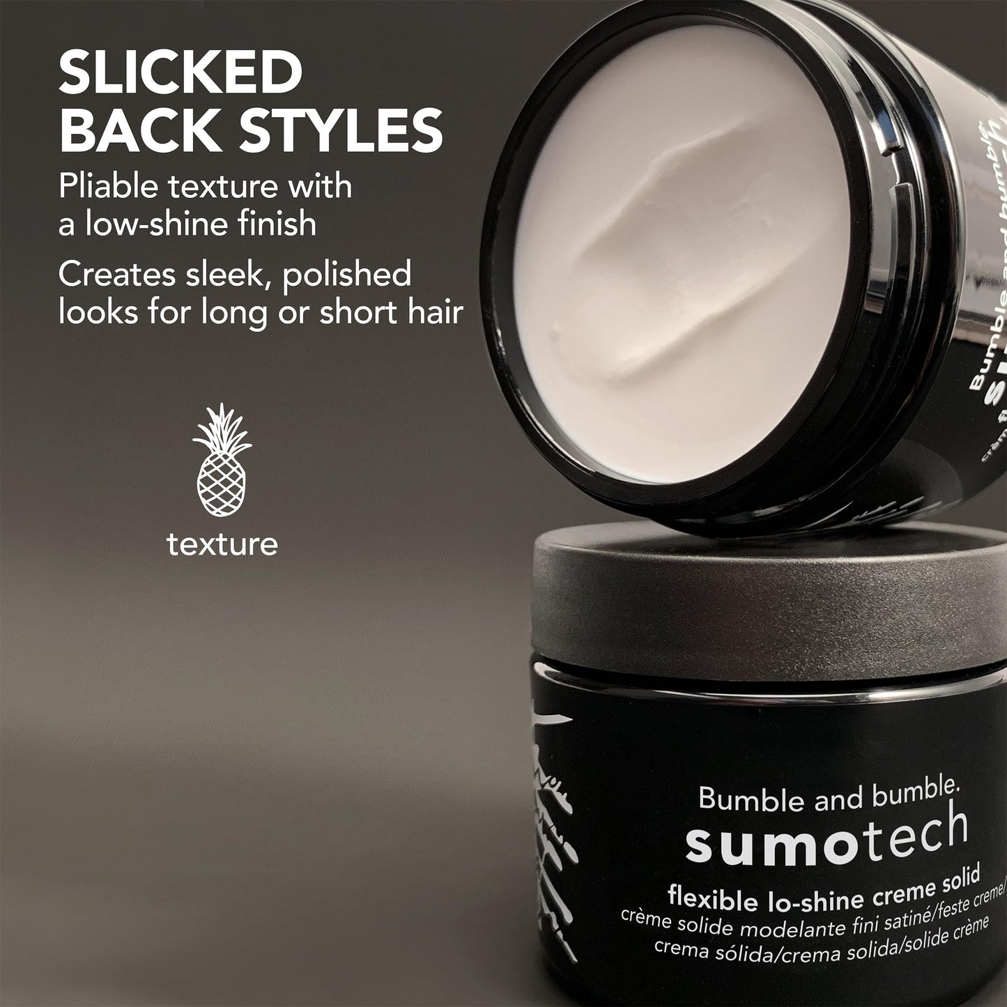 Bumble and bumble. Sumotech Flexible Hold Cream Solid | Hair Styling Cream | Pliable Texture, Flexible Hold + Lo-shine Finish | Wavy, Straight, 1.5 Ounce
