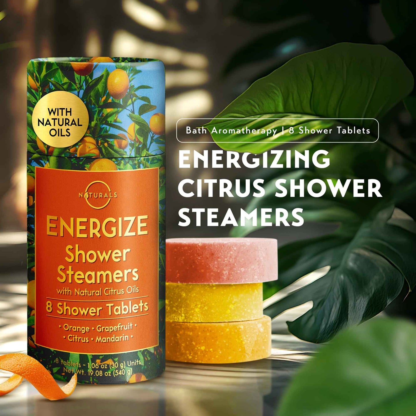 Shower Steamers Aromatherapy - Birthday Gifts for Women - Shower Bombs Aromatherapy, Spa Day Essentials, Relaxation Spa Gifts - Self Care Unique Gifts for Women and Men (Citrus 8 Count)