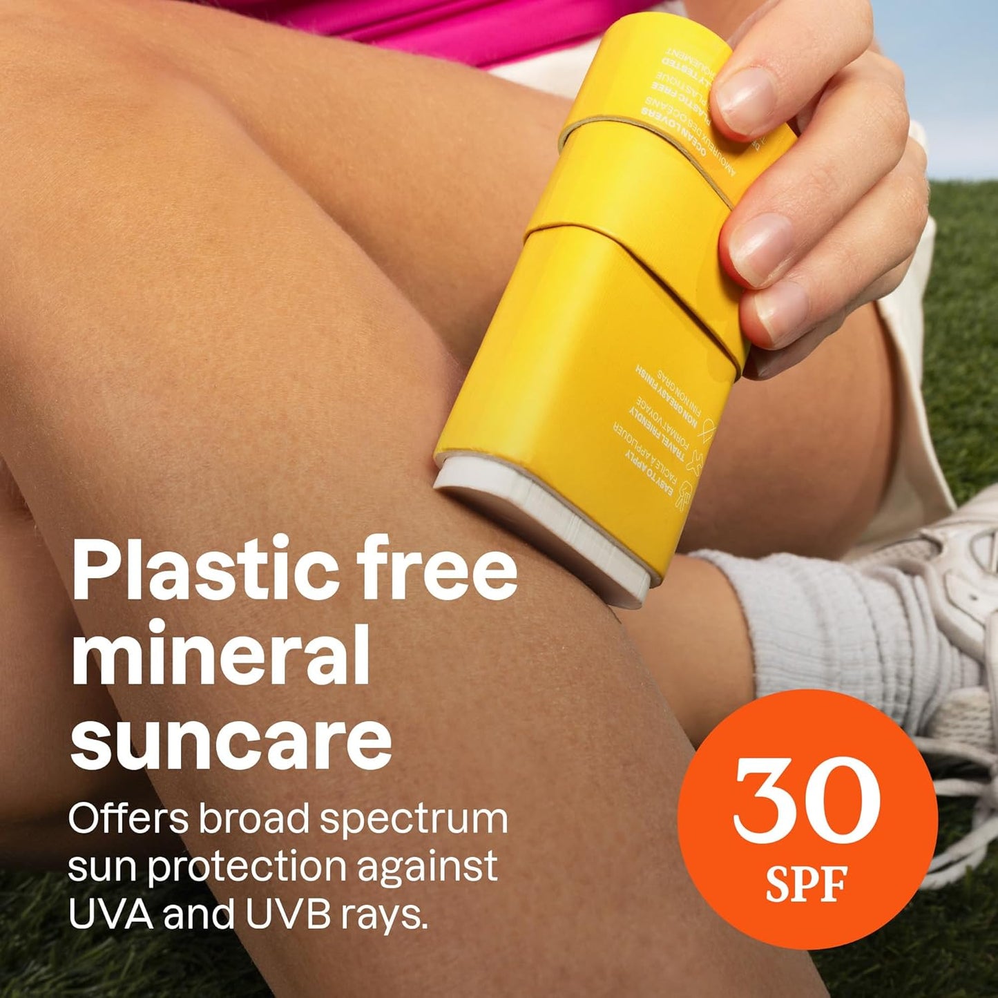 ATTITUDE Mineral Sunscreen Stick - SPF 30 Zinc Oxide, EWG Verified | Vegan, Plastic-Free, Tropical, 2.1 Oz
