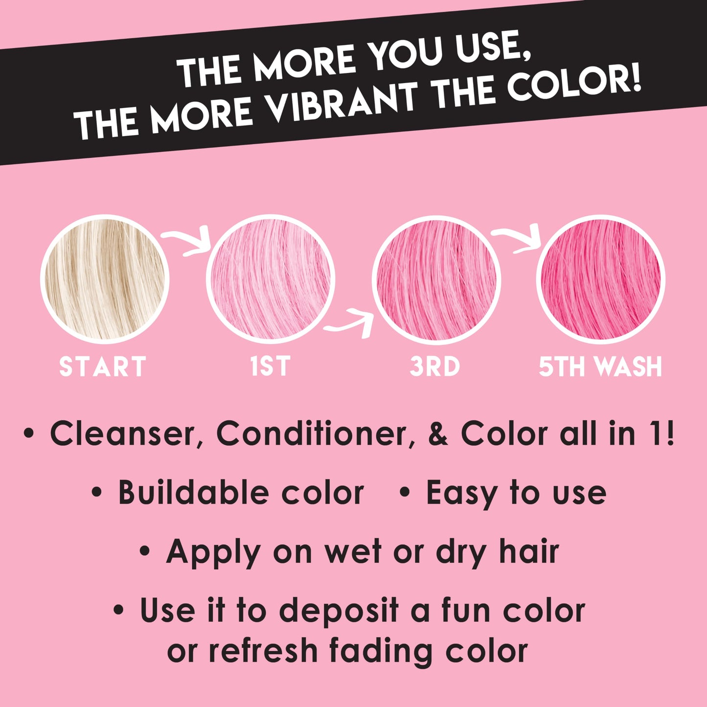 Color Lux Color Cleansing Conditioner, Blush, 3-in-1 Color Depositing Formula, Vegan, Sulfate-Free, Paraben-Free, 8.25 oz