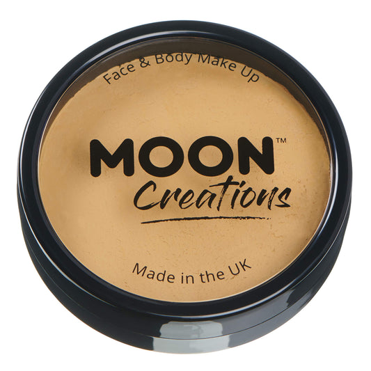 Moon Creations Pro Face & Body Paint Cake Pots Golden Sand - Professional Water Based Face Paint Makeup for Adults, Kids - 1.26oz