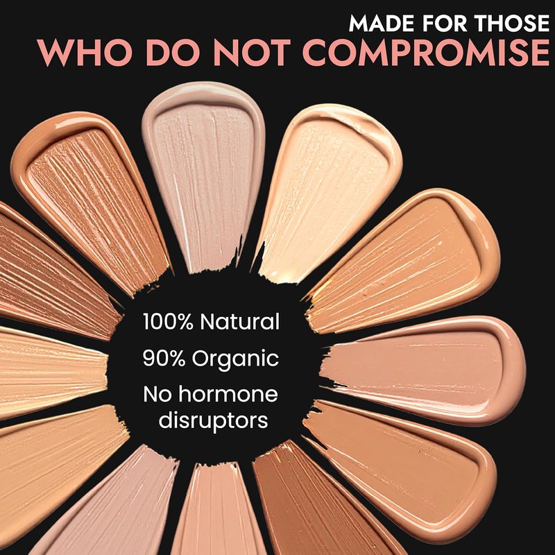 BaeBlu Organic Aloe-Based Liquid Foundation - Natural Vegan Gluten-Free | Latte Shade