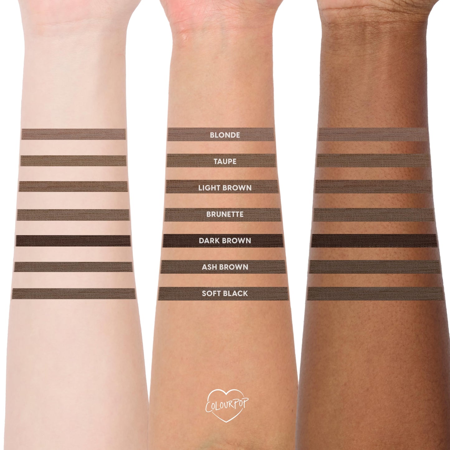 Colourpop Brow Boss Waterproof Eyebrow Pencil - Defining Brow Pencil with Precision Tip, Retractable Twist & Built-In Spoolie - 8-Hour Wear - Creates Natural Hair-Like Strokes - Dark Brown (0.003 oz)