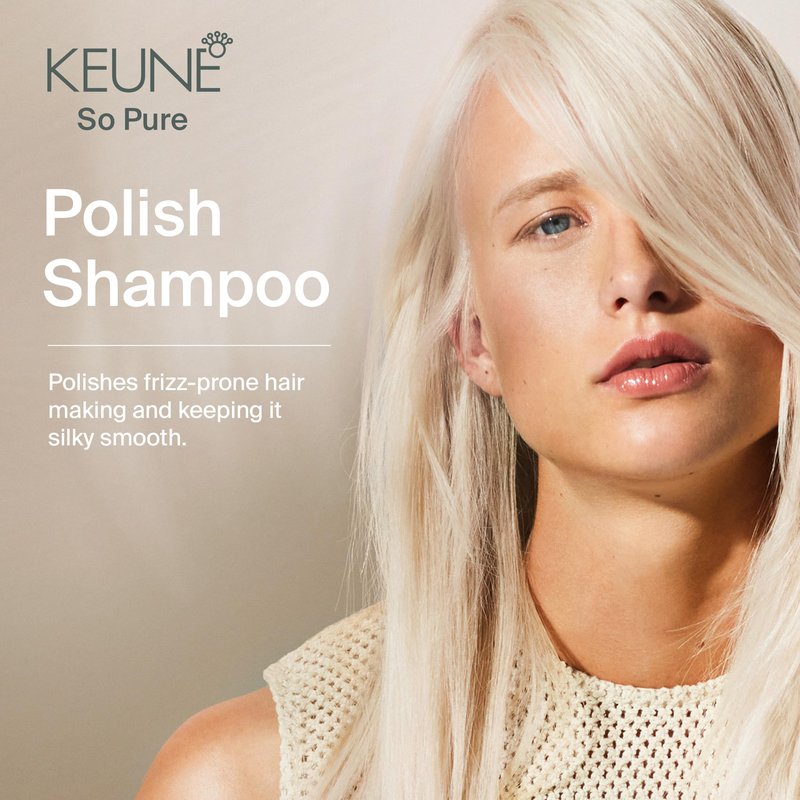 Keune So Pure Polish Shampoo Refill, Smoothing and Anti-Frizz Formula, 13.5 Fl Oz