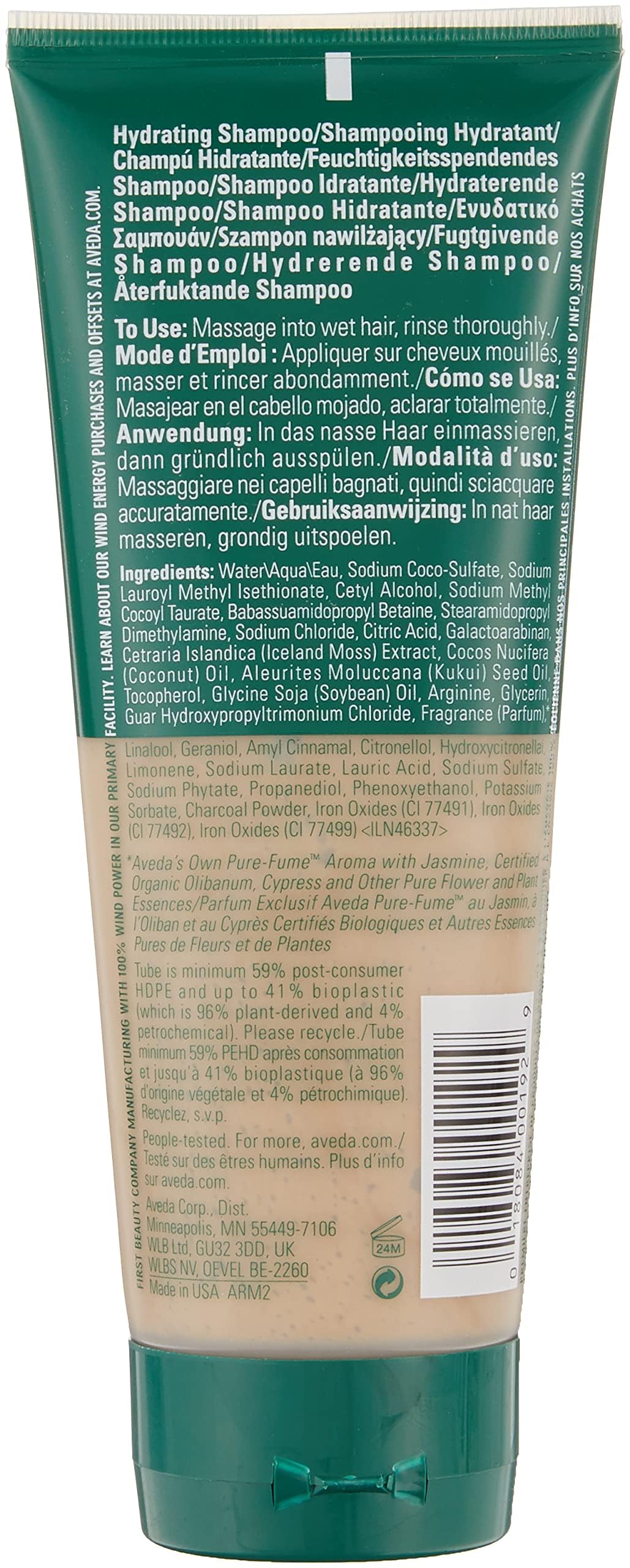 Aveda Sap Moss Weightless Hydration Shampoo | Gently Cleanses | Silicone Free | For Normal to Dry Hair | Earthy Aroma with Jasmine Olibanum Cypress |94% Naturally Derived*, 6.7 Fl Oz