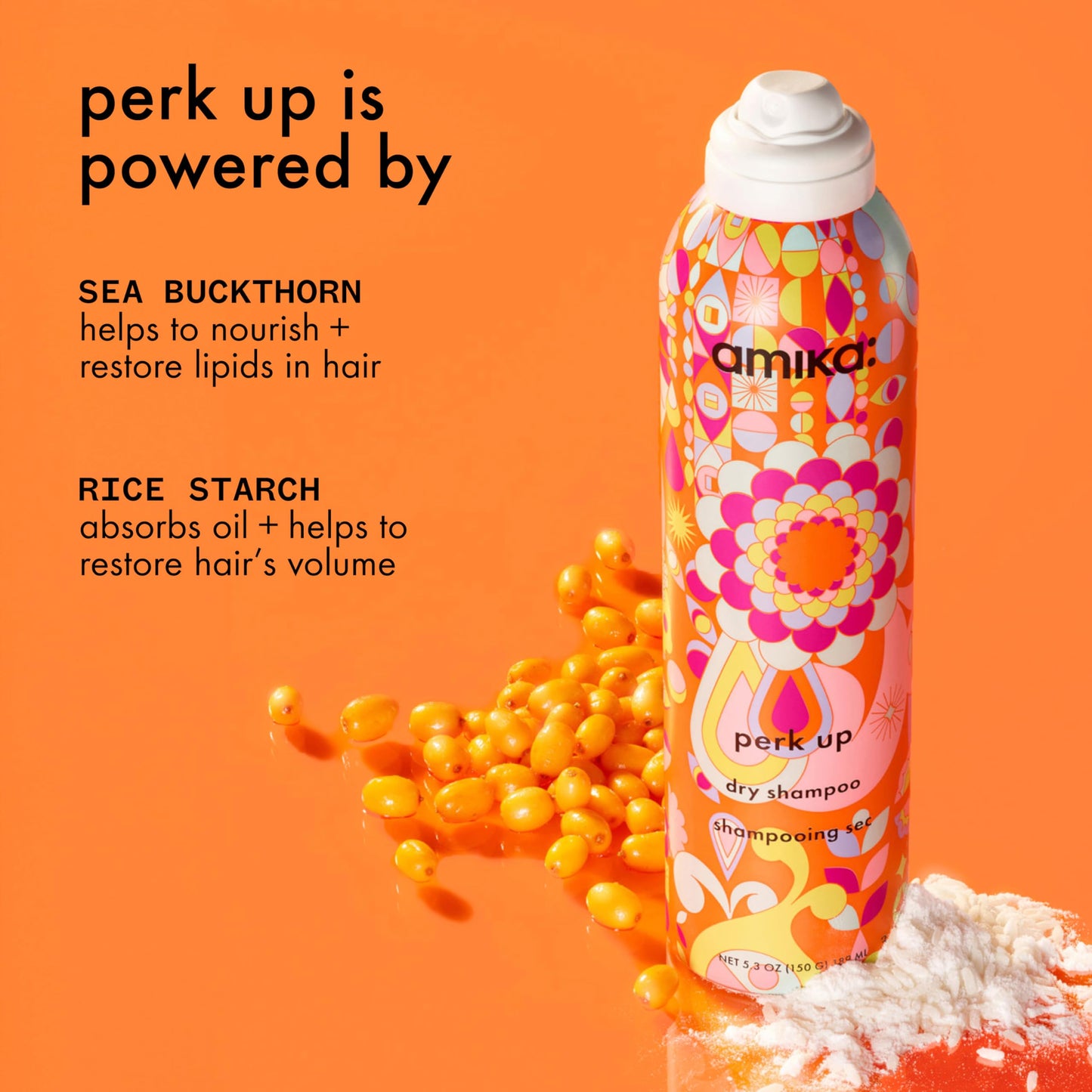 amika perk up talc-free dry shampoo, 1.8oz