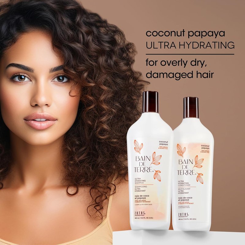 Coconut Papaya Ultra Hydrating Conditioner - Moisture Quench for Dry, Damaged Hair | Argan & Monoi Oils, Paraben-Free, Vegan