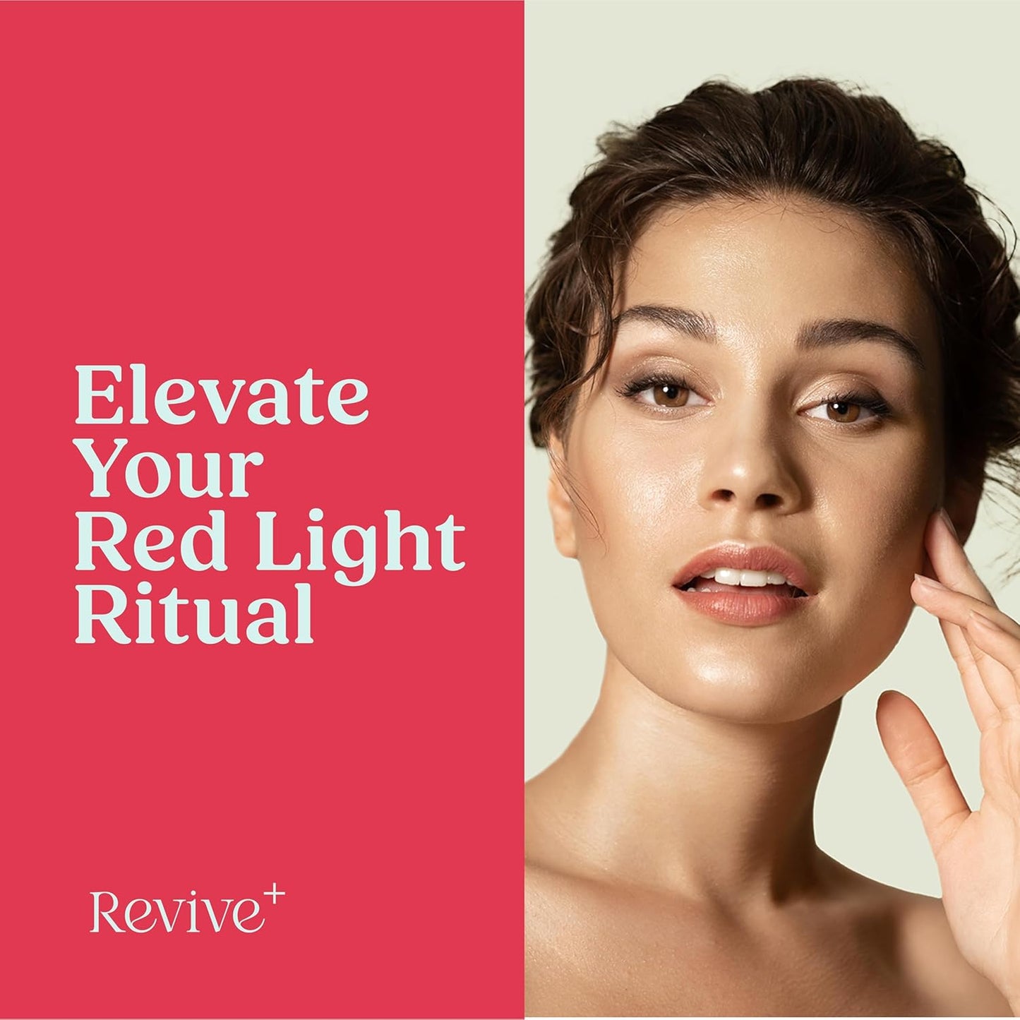 Red Light Therapy Serum for Face - Amplify Microcurrent Results | Hydrating with Green Tea & Hyaluronic Acid | 1oz