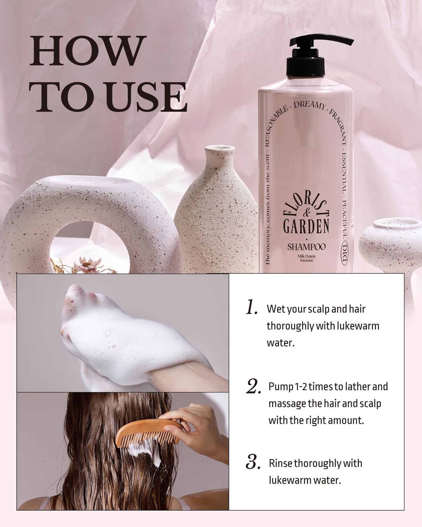 ODID Milk Protein Intensive Shampoo - Korean Volumizing and Hair Loss Relief Perfume Shampoo for Damaged Hair - pH5.5 Scalp Purifying, 16.9 fl.oz.
