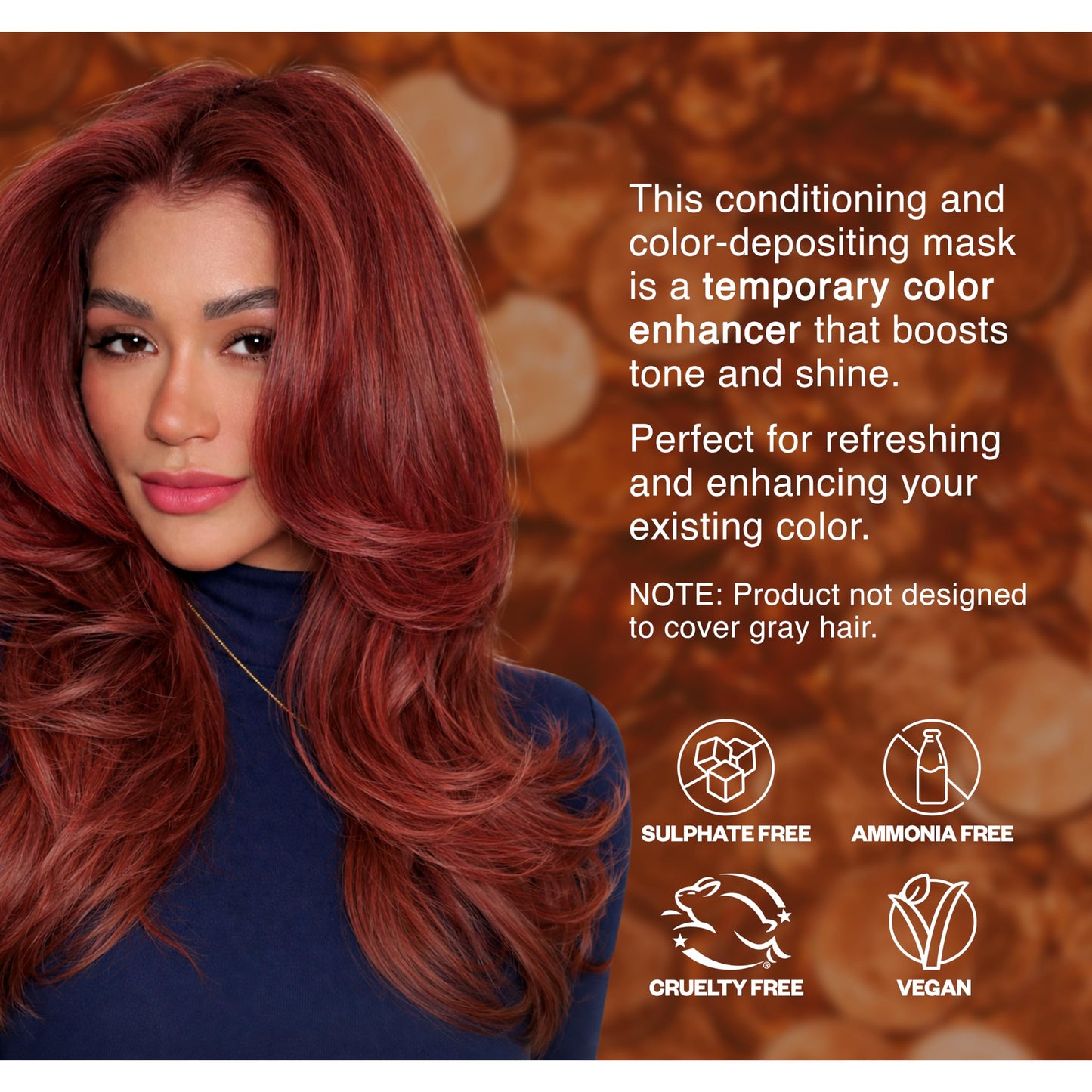 IGK On The Money | Fiery Copper Hair Gloss + Color Depositing Mask | Boost Shine, Enhance Copper Tones, Refresh Color | Semi Permanent Conditioning Treatment | Vegan | 6 oz