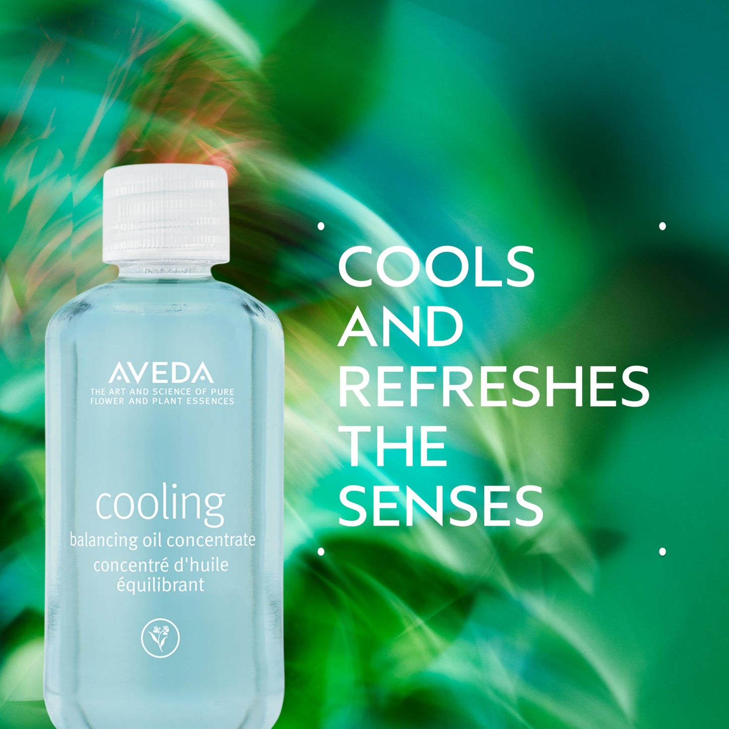 Aveda Cooling Balancing Oil Concentrate | Massage Into Sore, Achy Muscles | with Certified Organic Peppermint, Blue Chamomile | Naturally Derived* Menthol, 0.24 Fl Oz