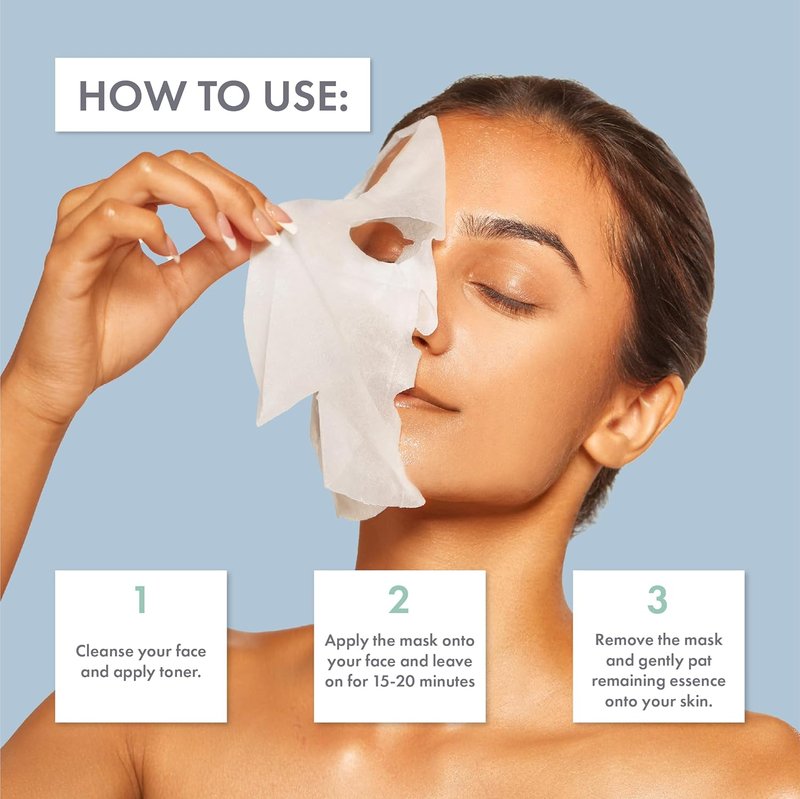 Plant-Based Milk Face Masks - 8-Pack Hydrating Skincare Set | Avocado, Matcha, Blueberry, Vanilla & Oat Extracts for All Skin Types